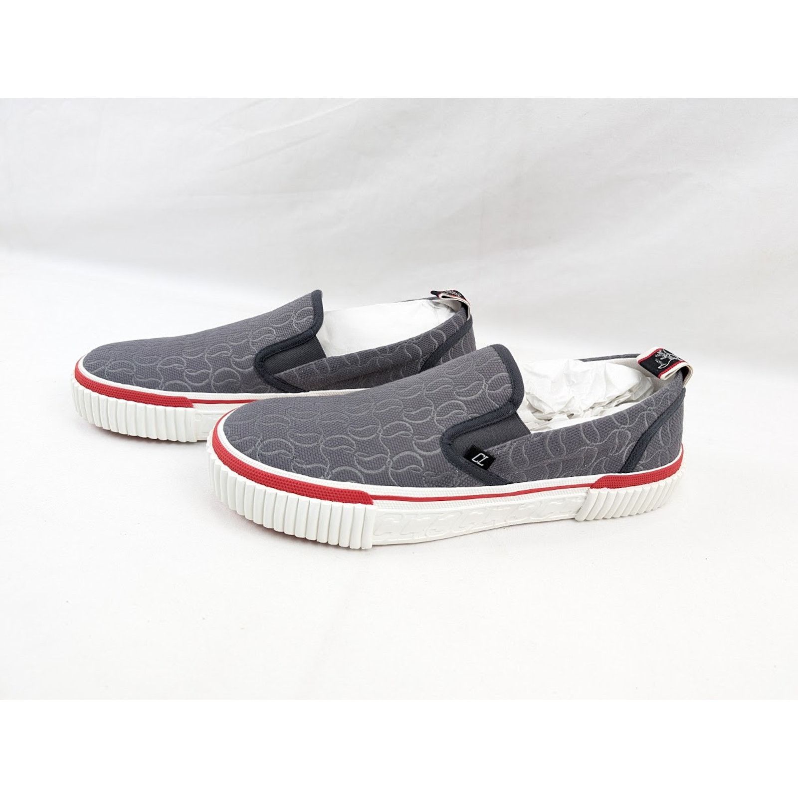 Christian Louboutin o1rshd1 Pedro Boat Flat Sneakers in Smoky Size US 12.5 / EU 45-46 - 16 Thumbnail