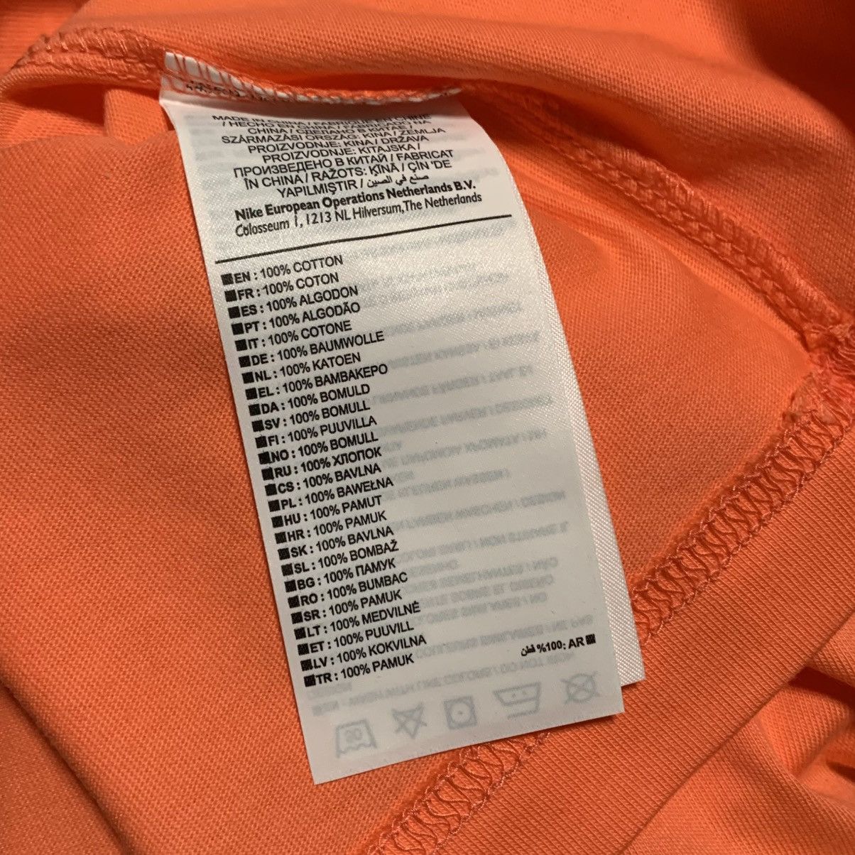 Off-White Off White Nike Small NRG A6 Tie Graphic Orange Tee Virgil Size US S / EU 44-46 / 1 - 7 Thumbnail