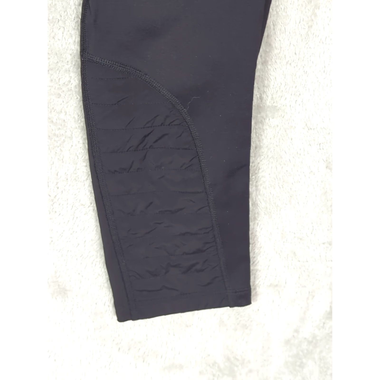Athleta Athleta Women's M Peak Hybrid Fleece Tight Pants Black Pull On Inseam Zip Pocket Elastic Waist Size 32" / US 10 / IT 46 - 6 Thumbnail