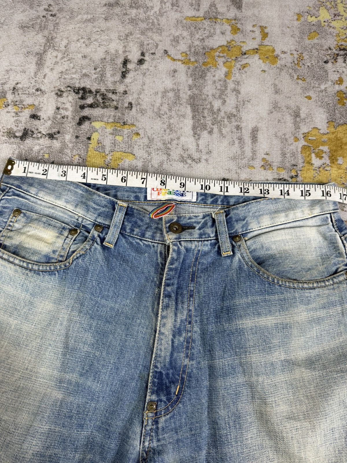 Japanese Brand Vintage Complete Finesse Rainbow Selvedge Mudwash Jeans Size US 32 / EU 48 - 7 Thumbnail
