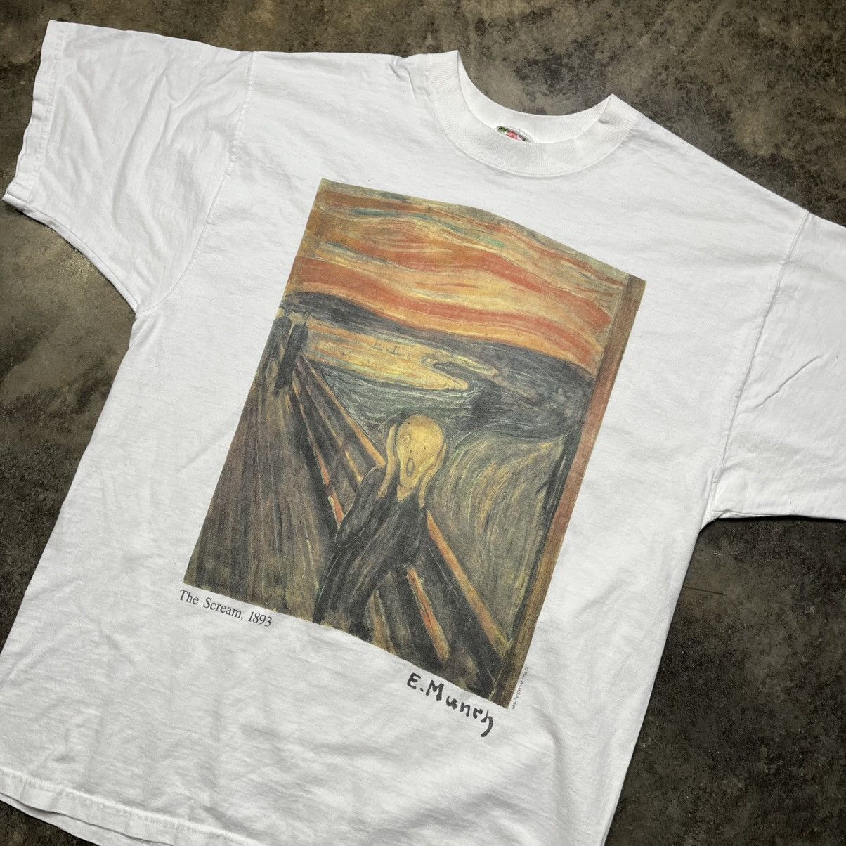 Vintage vintage 90 Edvard Munch The Scream art tshirt Size US L / EU 52-54 / 3 - 3 Thumbnail