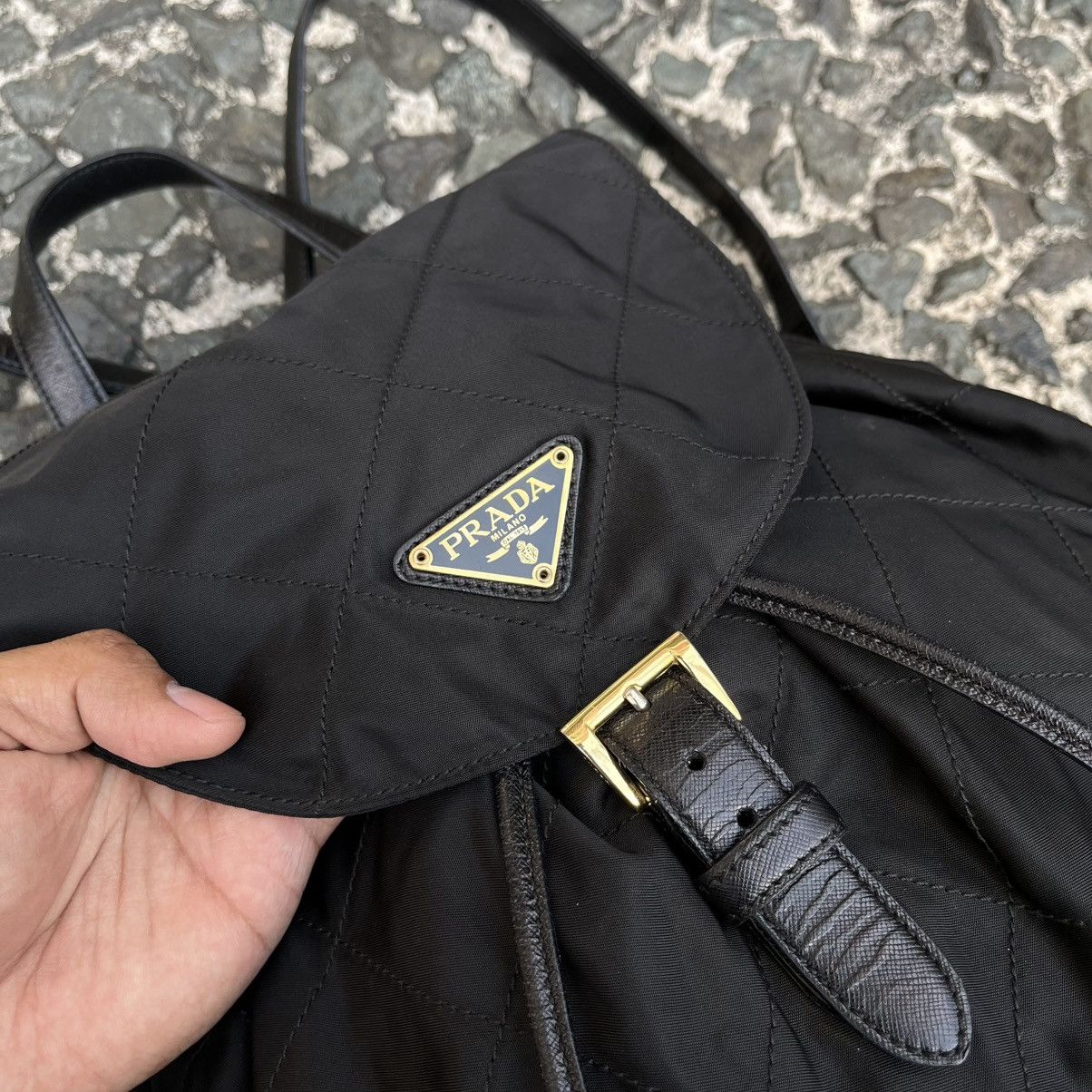 Prada Prada Vintage Quilted Nylon Backpack Size ONE SIZE - 7 Thumbnail
