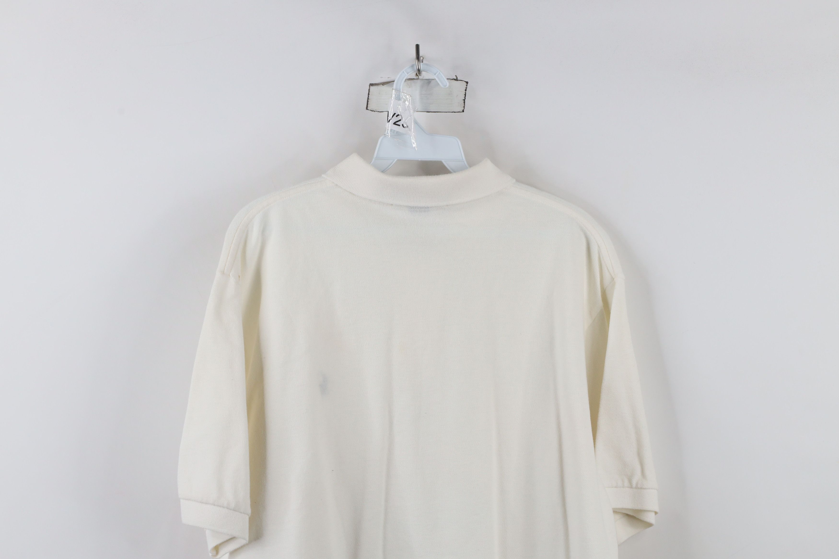 Ralph Lauren × Vintage Vintage 90s Ralph Lauren Short Sleeve Polo Shirt White Size US L / EU 52-54 / 3 - 13 Thumbnail