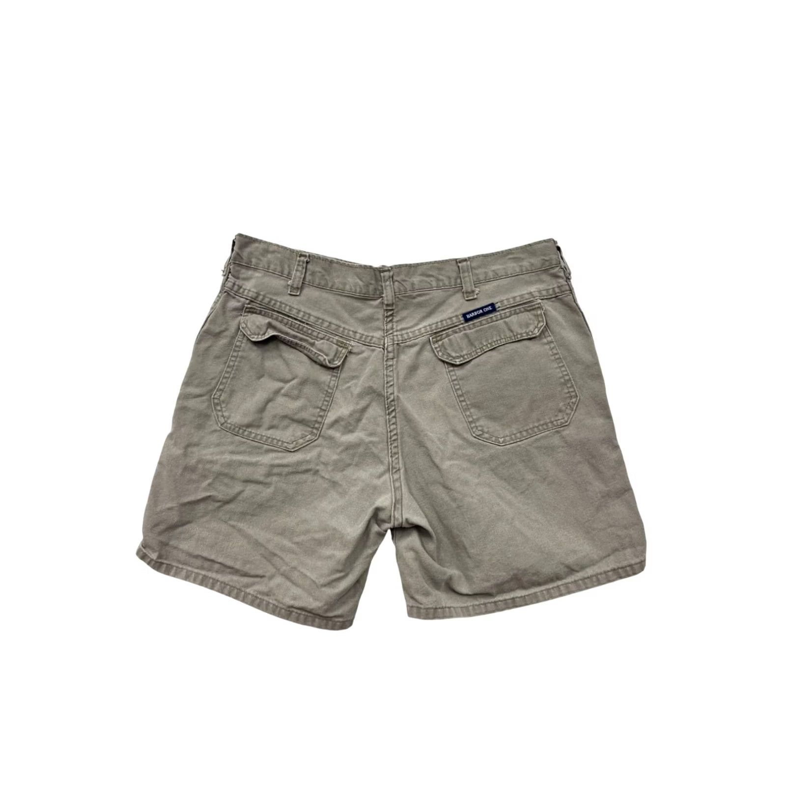 Vintage Mens Harbor One Shorts Chino Khaki 34 Casual Cotton Regular Mens 34 Size US 34 / EU 50 - 2 Thumbnail