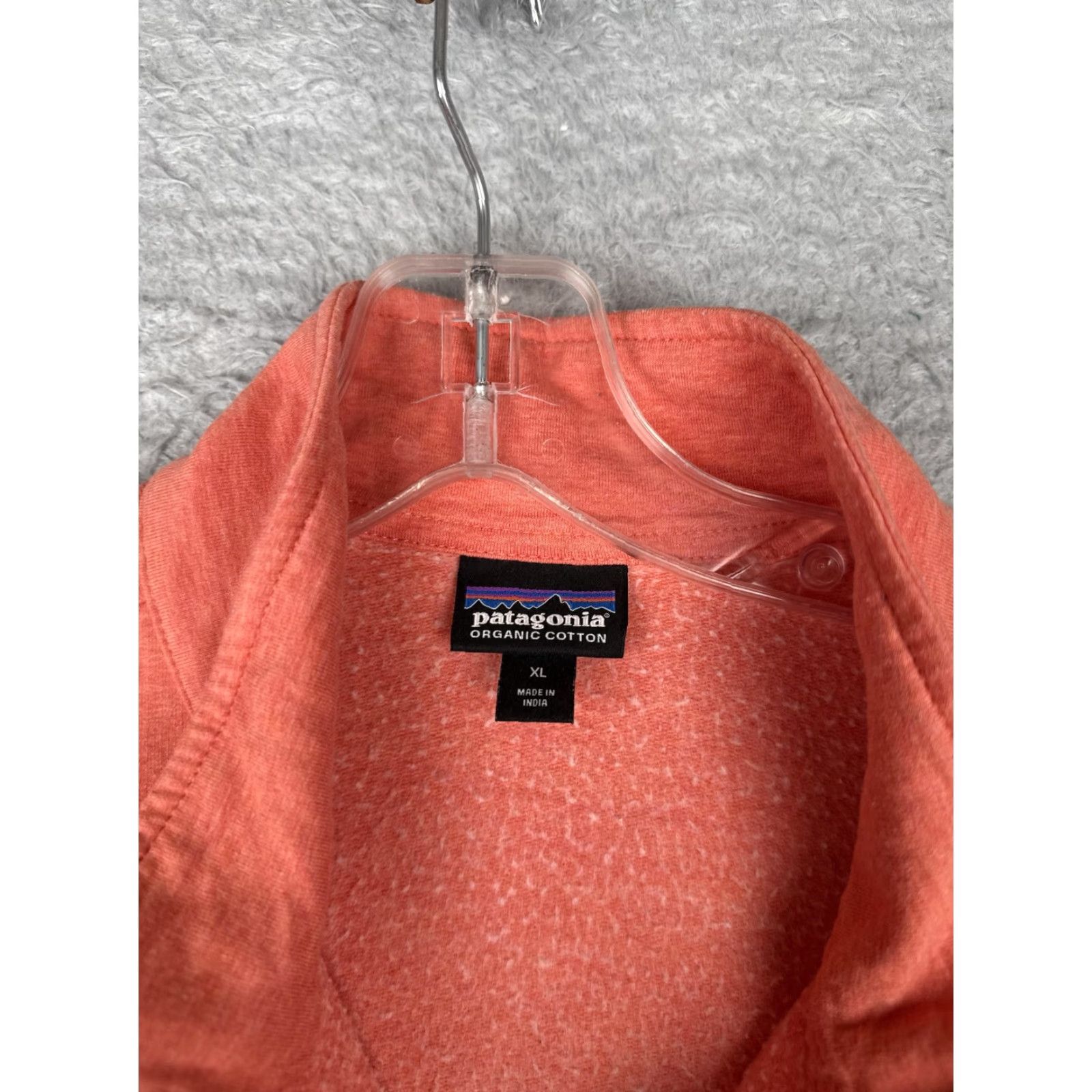Patagonia Patagonia Sweater Shirt XL Orange Organic Cotton Quarter Zip Pullover Mens Seasonal Warmth 1/4 Zip Pullover Size XL / US 12-14 / IT 48-50 - 7 Thumbnail