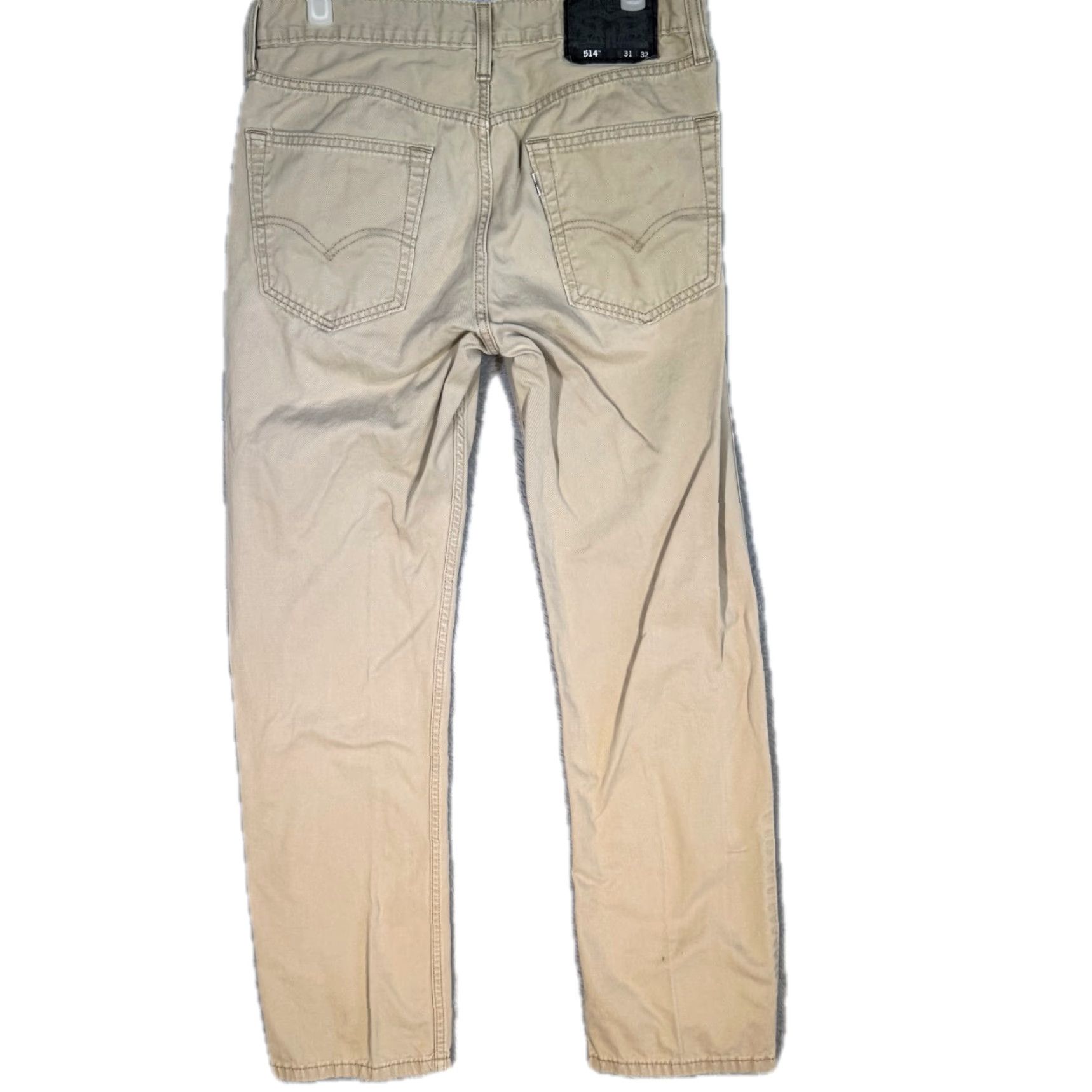 Levi's Levi’s 514 Jeans Beige Denim Mid-Rise Straight Men 31x32 5-Pocket Cotton Denim Jeans Size US 31 - 2 Thumbnail