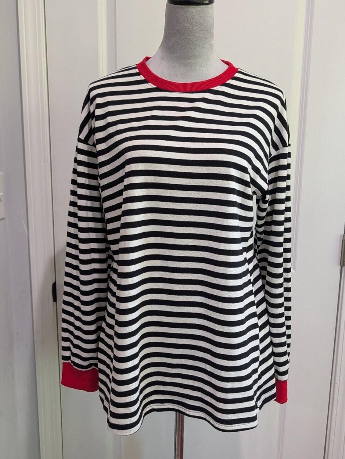 Other Striped Long Sleeve Tee with Red Trim Size L / US 10 / IT 46 - 2 Thumbnail