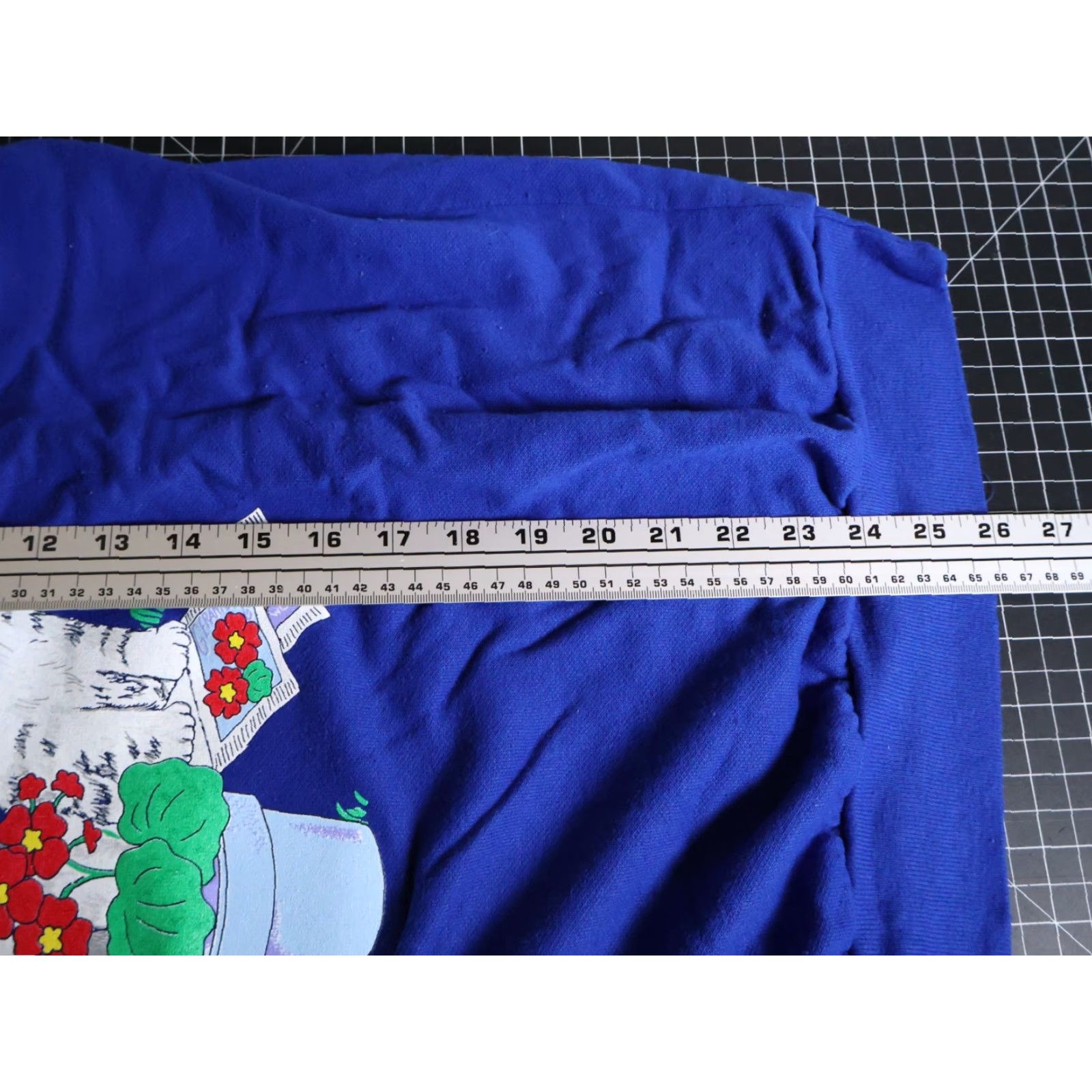 Vintage VINTAGE 80s Dogs Cats Flower Sweatshirt Women's Large Blue Collared Acrylic Grandma VTG Size L / US 10 / IT 46 - 6 Thumbnail