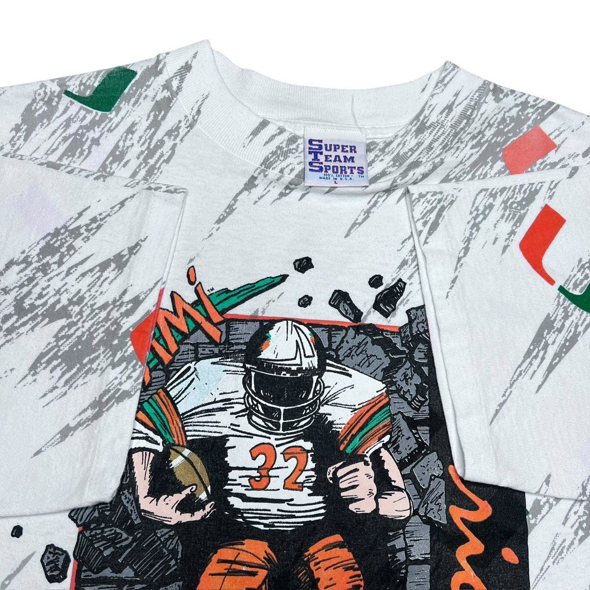 NCAA NCAA Miami Hurricanes Super Team Sports All Over Print Tee Size US L / EU 52-54 / 3 - 2 Thumbnail