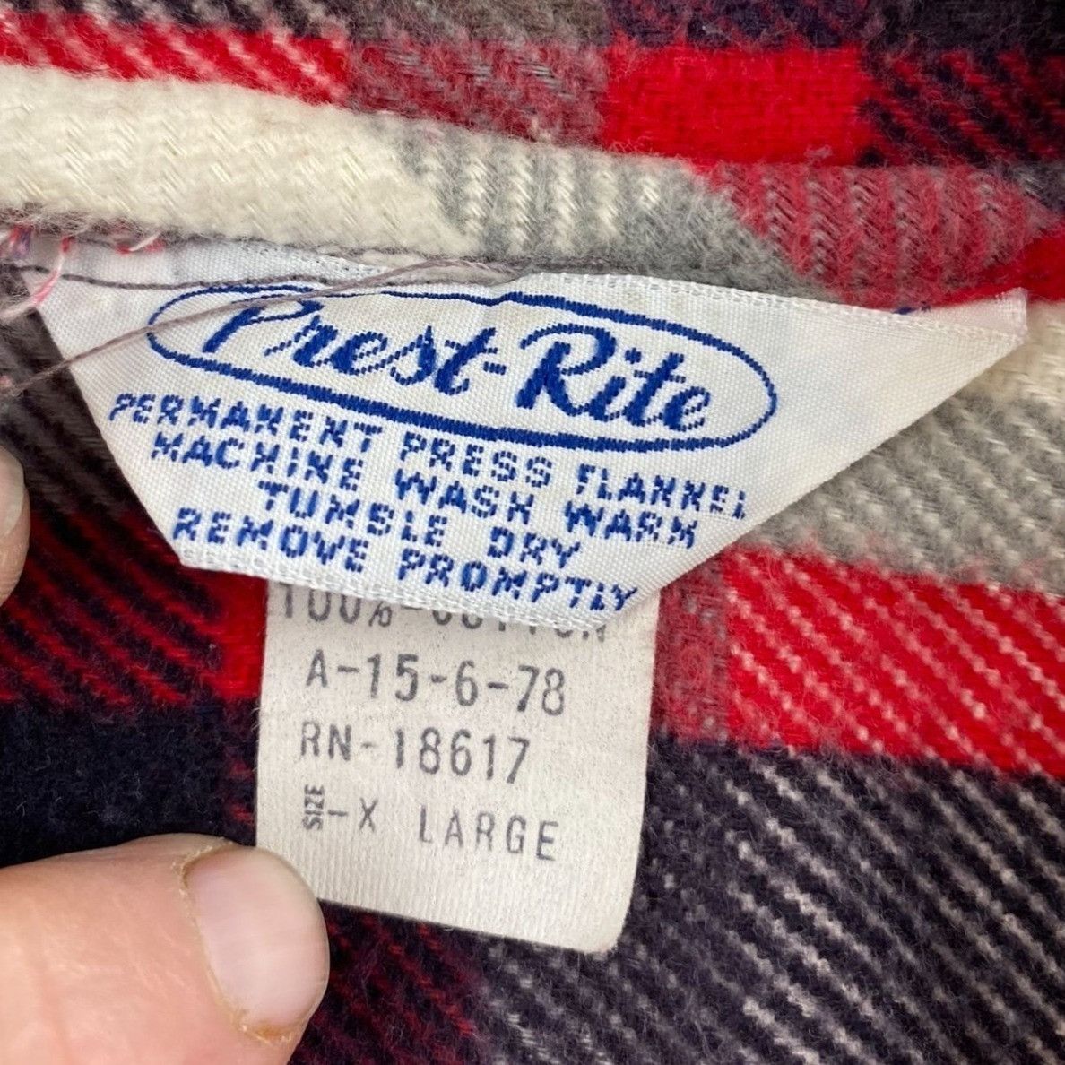 Vintage Prest-Rite Men's Flannel Shacket XL Plaid 100% Cotton Vintag Size US XL / EU 56 / 4 - 5 Thumbnail