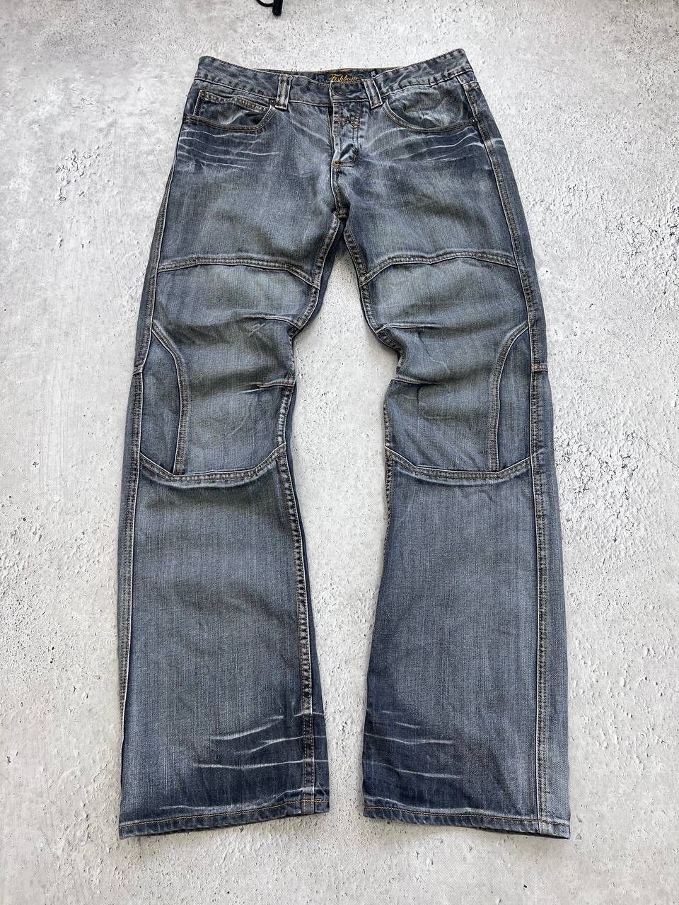 archive crashed flare denim たかめ pants y2k