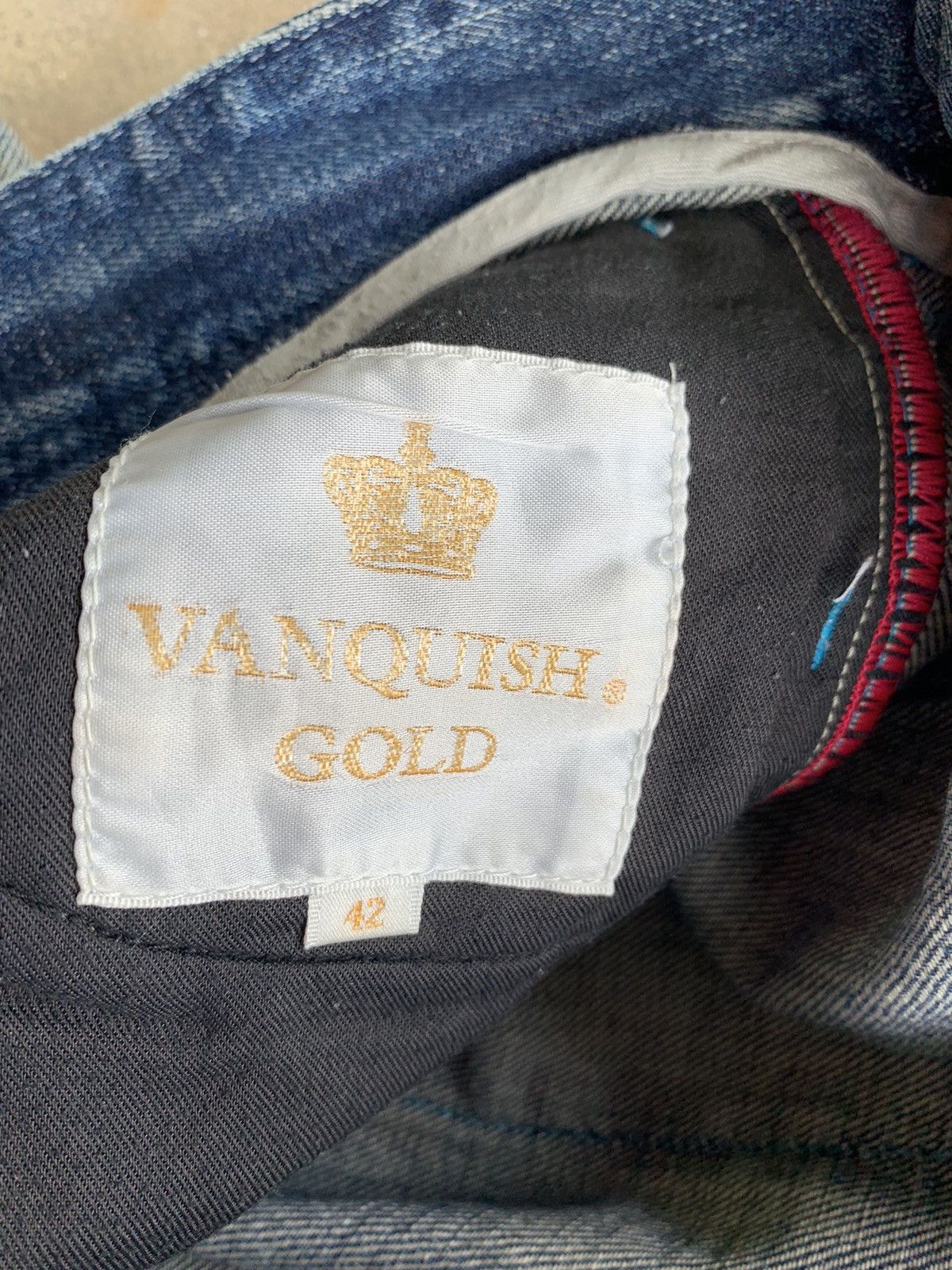 Vanquish Vanquish Gold Rusty Japanese Distressed Denim Size US 31 - 10 Thumbnail