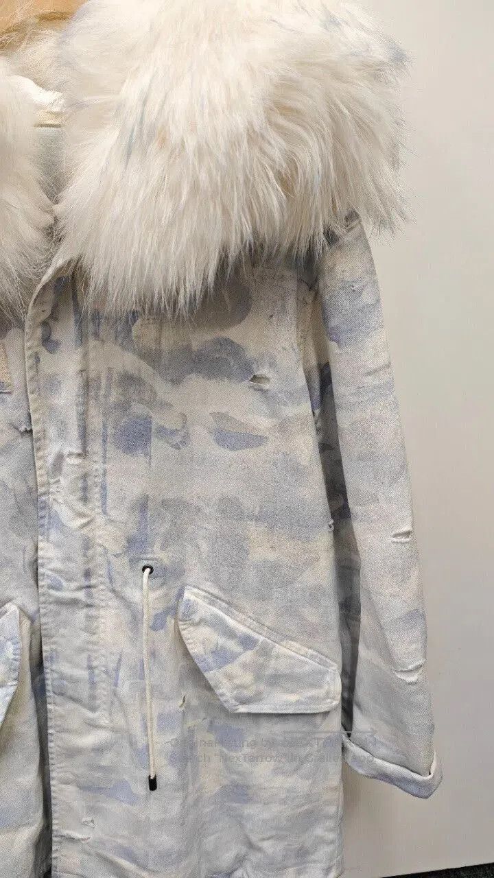 MR & MRS ITALY MrMrs Hooded Fur Parka Jacket. Size S / US 4 / IT 40 - 3 Thumbnail