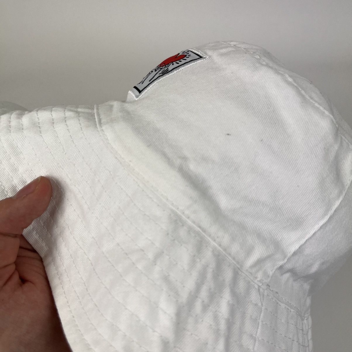 Keith Haring Keith Haring Designer Bucket Hat White Top Cap One Size Logo Size ONE SIZE - 7 Thumbnail