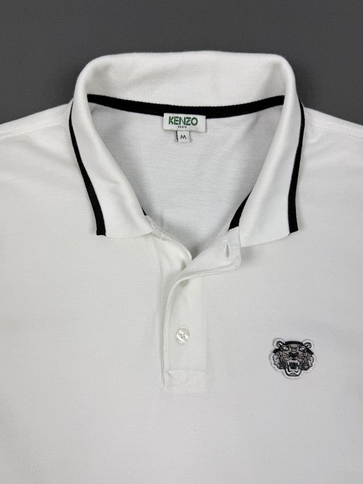 Kenzo Kenzo Tiger Logo Embroidery Long Sleeve Polo Shirt M Size US M / EU 48-50 / 2 - 2 Thumbnail