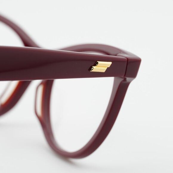 Bottega Veneta Bottega Veneta BV1064O 004 Eyeglasses Burgundy 52mm Cat Eye Size ONE SIZE - 11 Thumbnail