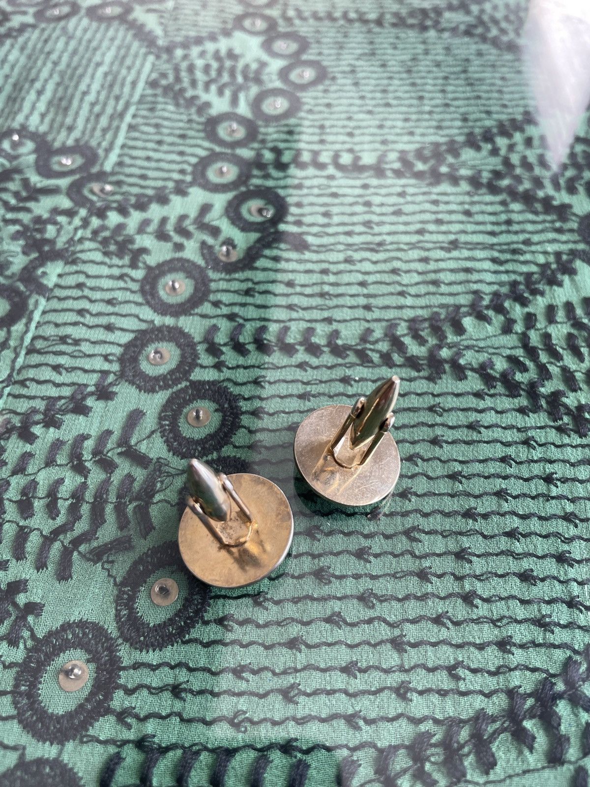Vintage Pony hair and gold tone cuff links Size ONE SIZE - 4 Thumbnail