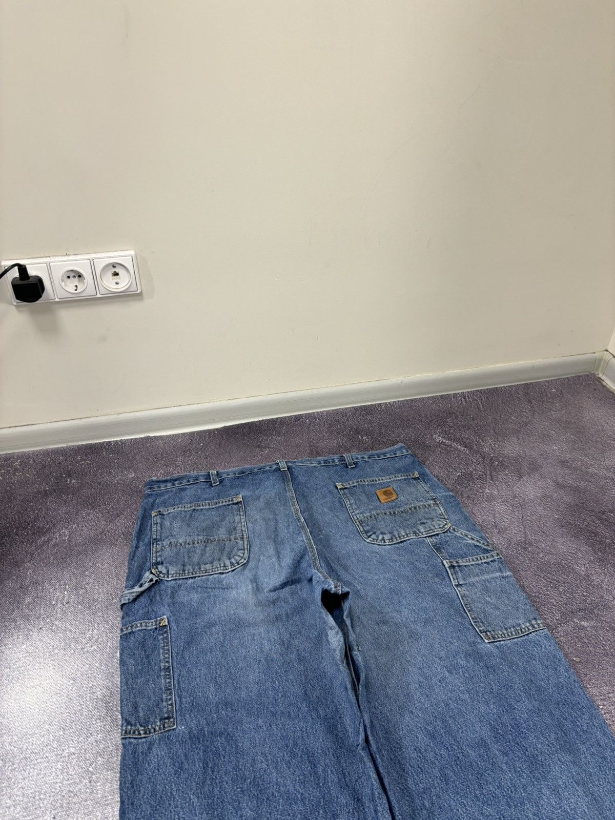 Carhartt Vintage 90s Carhartt USA Blue Denim Work Hype Baggy Jeans Size US 42 / EU 58 - 5 Thumbnail