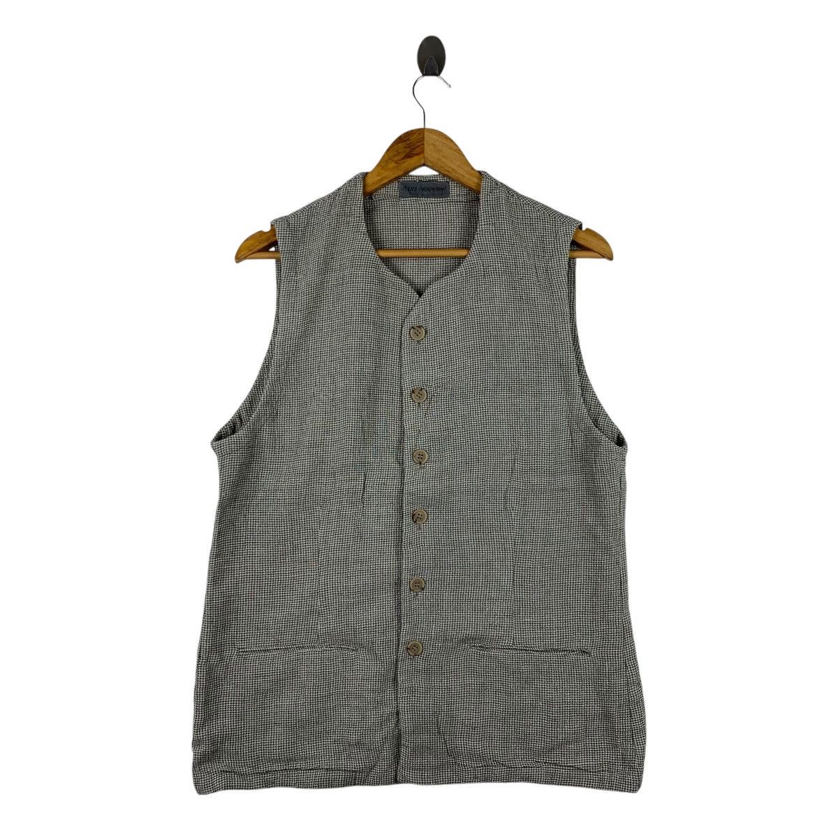 Vintage PIERO GAZZARRINI Nova Check Tartan Button Up Long Vest Size M / US 6-8 / IT 42-44 - 1 Thumbnail