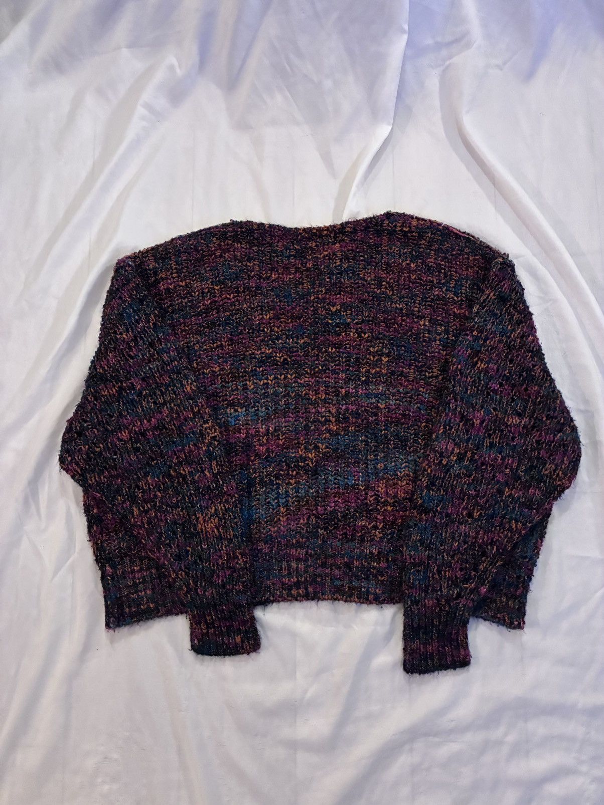 Other Chelsea & Theodore Multicolor Marled Knit V-Neck Sweater Size L / US 10 / IT 46 - 6 Thumbnail