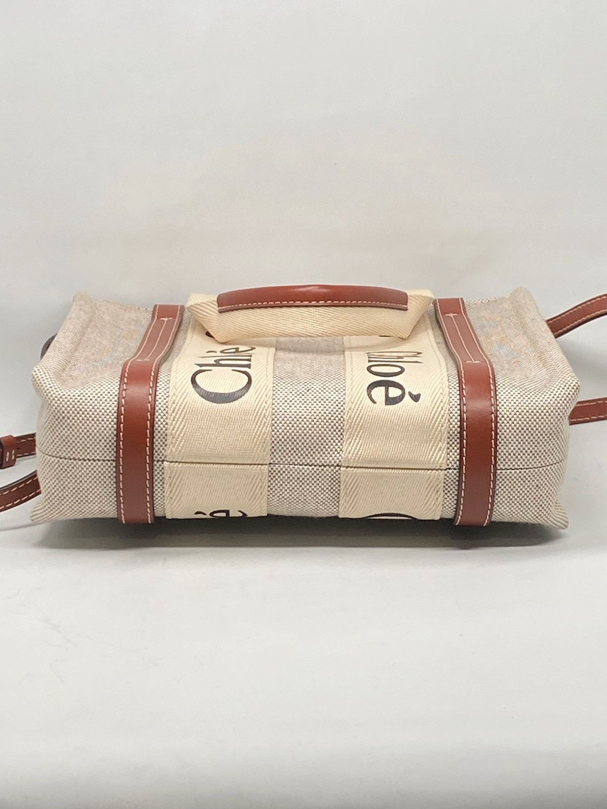 Chloe Chloe Small Woody Canvas Tote Bag Size ONE SIZE - 7 Thumbnail
