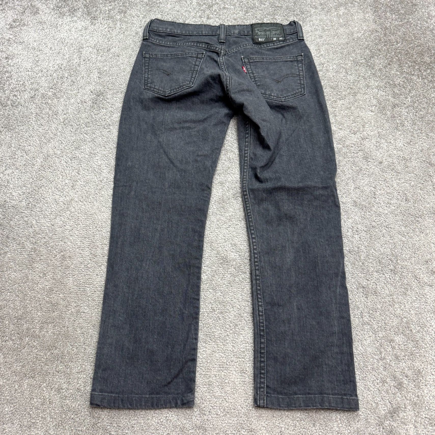 Levi's Levi's 511 Slim Fit Denim Jeans Mens 30x30 Gray Charcoal Wash Straight Leg Casual Streetwear USA 5-Pocket Design Size US 30 / EU 46 - 2 Thumbnail