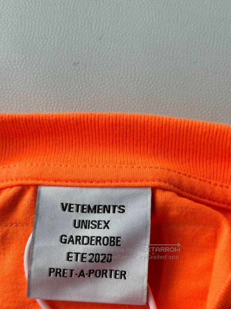 Vetements Vetements Classic Logo Orange T-shirt Size US M / EU 48-50 / 2 - 3 Thumbnail