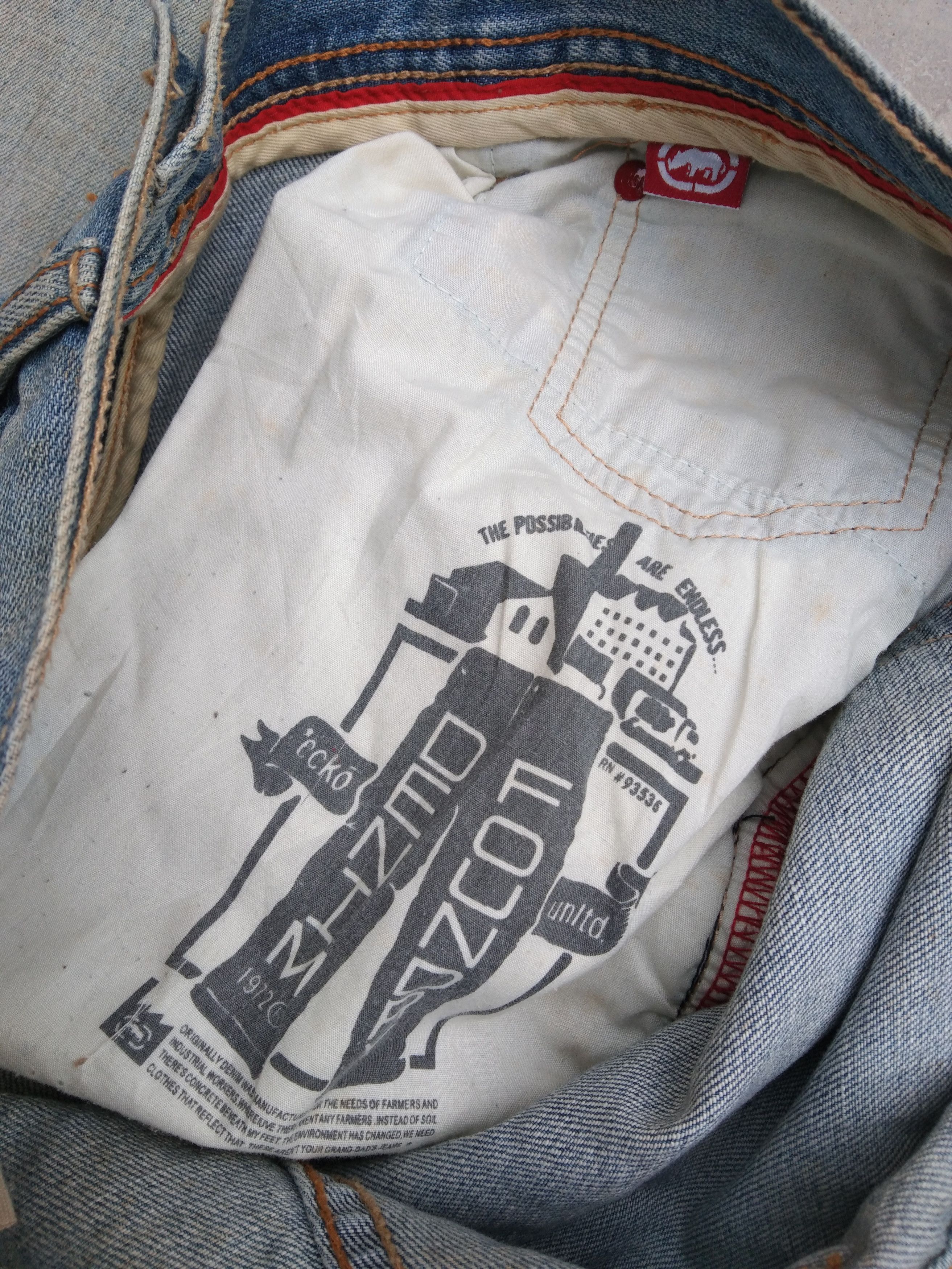 Ecko Unltd. × Vintage Vintage Ecko Unltd. Rusty Wash Hip Hop Baggy Jeans 36x30 Size US 36 / EU 52 - 9 Thumbnail