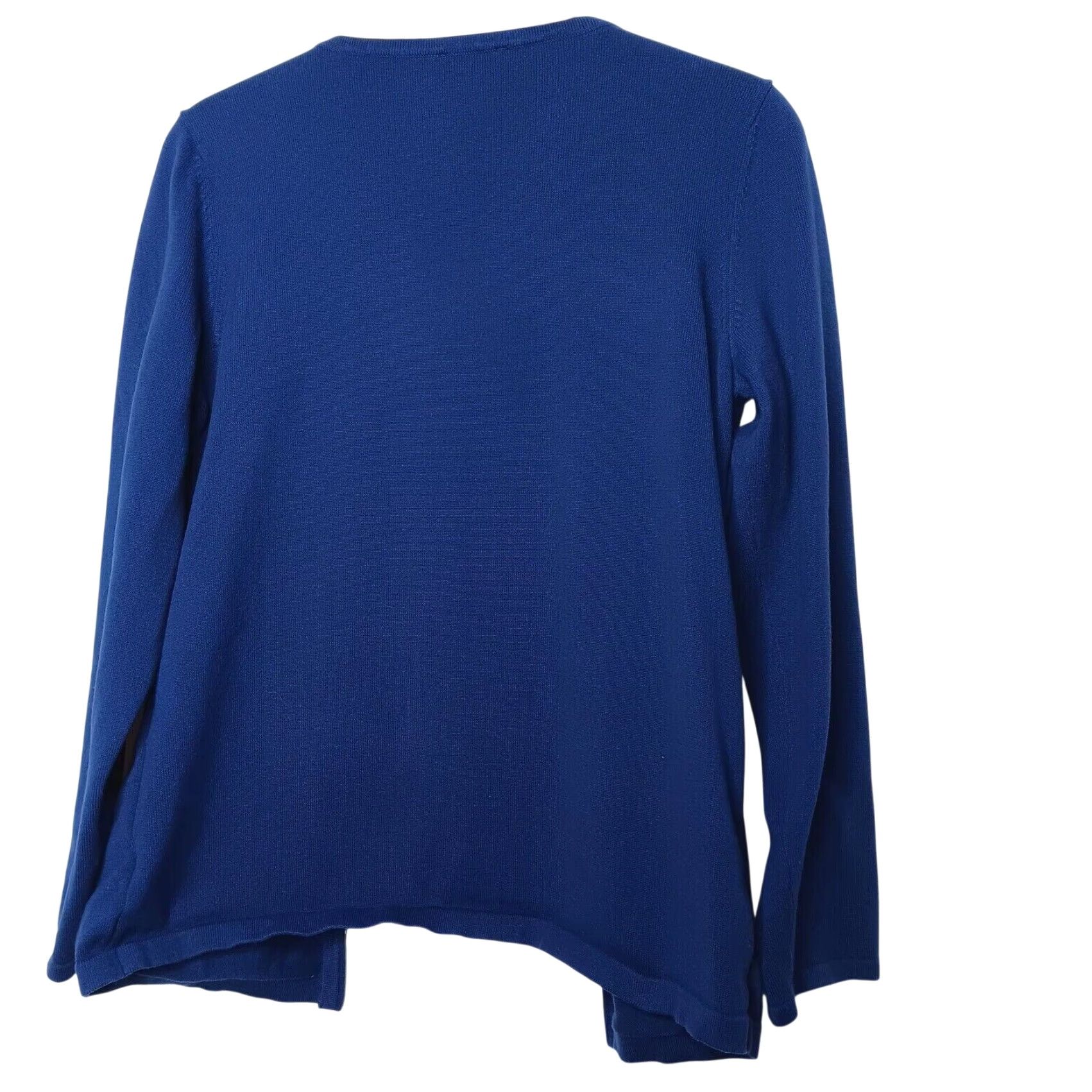Quacker Factory Quacker Factory Cardigan Sweater Women M Blue Knit Rhinestone Bling Casual, Party/Cocktail Pullover Open Front Cardigan Flaps Attached Size M / US 6-8 / IT 42-44 - 2 Thumbnail