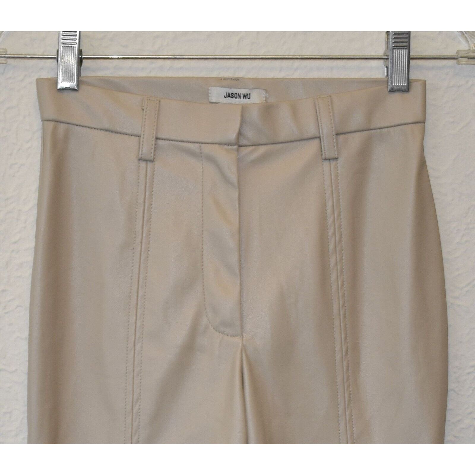 Jason Wu NWT JASON WU Vegan Leather Skinny Leg Trousers Pants XS $168 Size 24" / US 00 / IT 34 - 3 Thumbnail