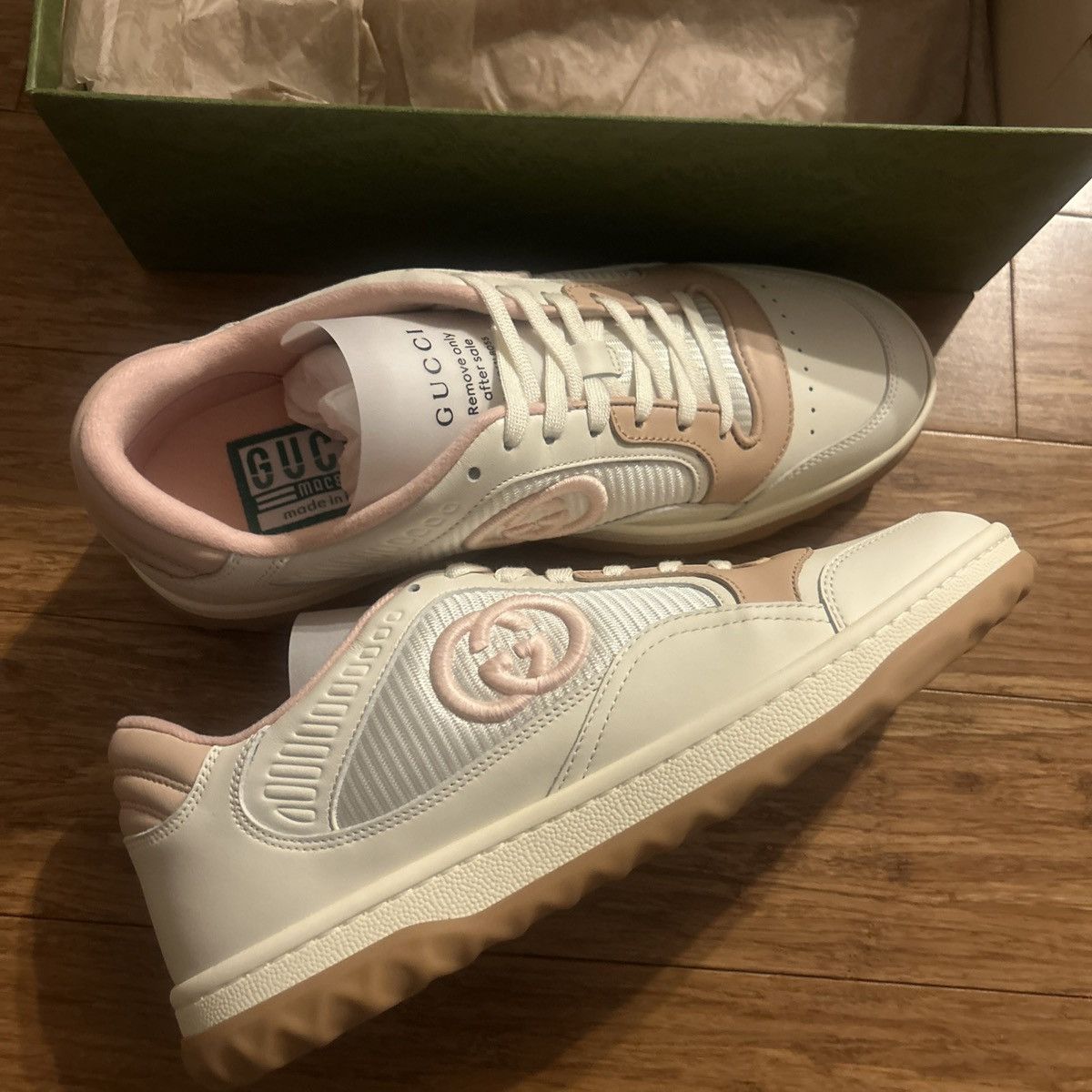 Gucci Gucci MAC80 Low Top Leather Skateboard Sneakers Size US 9.5 / IT 39.5 - 5 Thumbnail