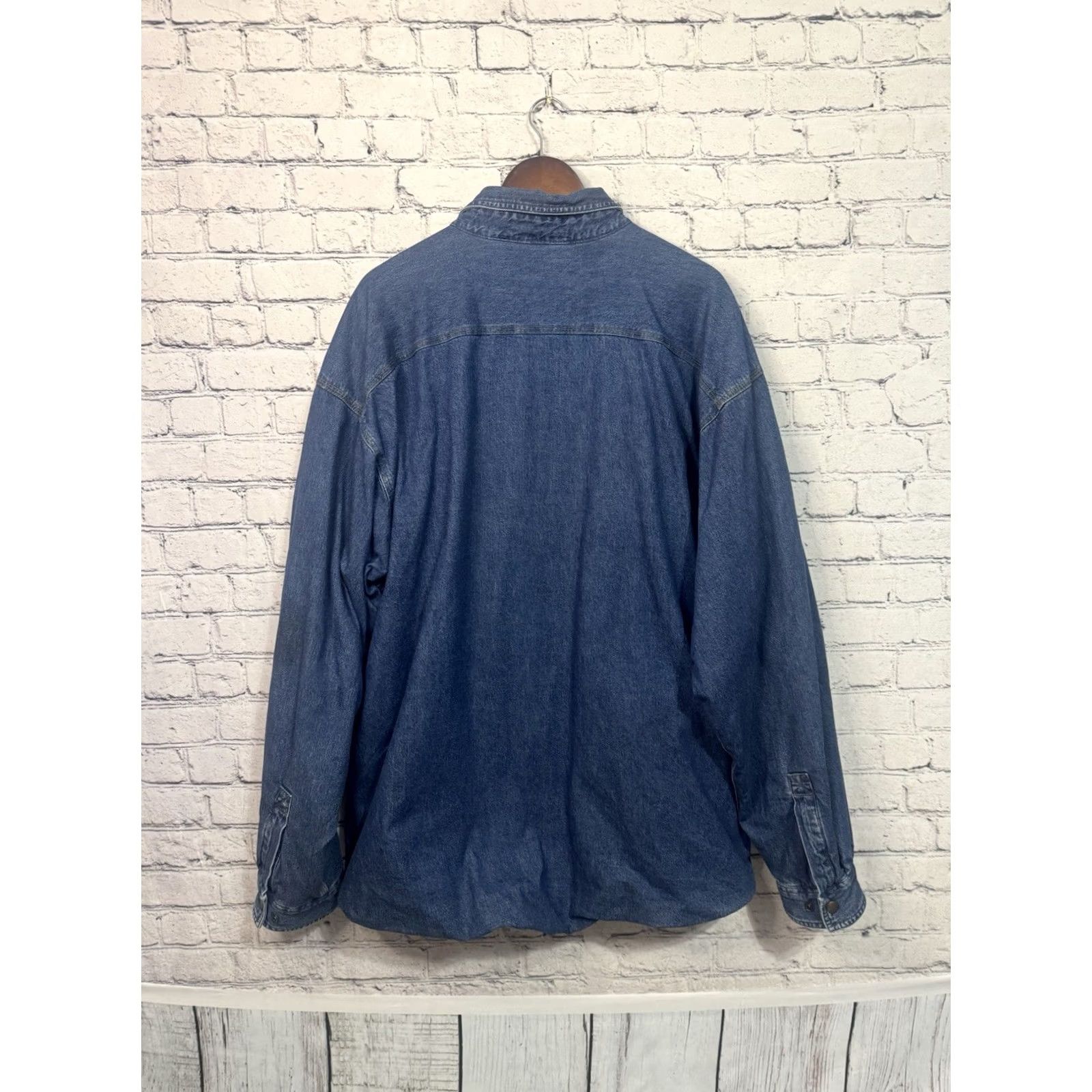Carhartt VINTAGE Carhartt Chore Jacket Coat Bomber Jacket Blue Plaid 2XL Tall Lined Snap Mens Size US XXL / EU 58 / 5 - 4 Thumbnail