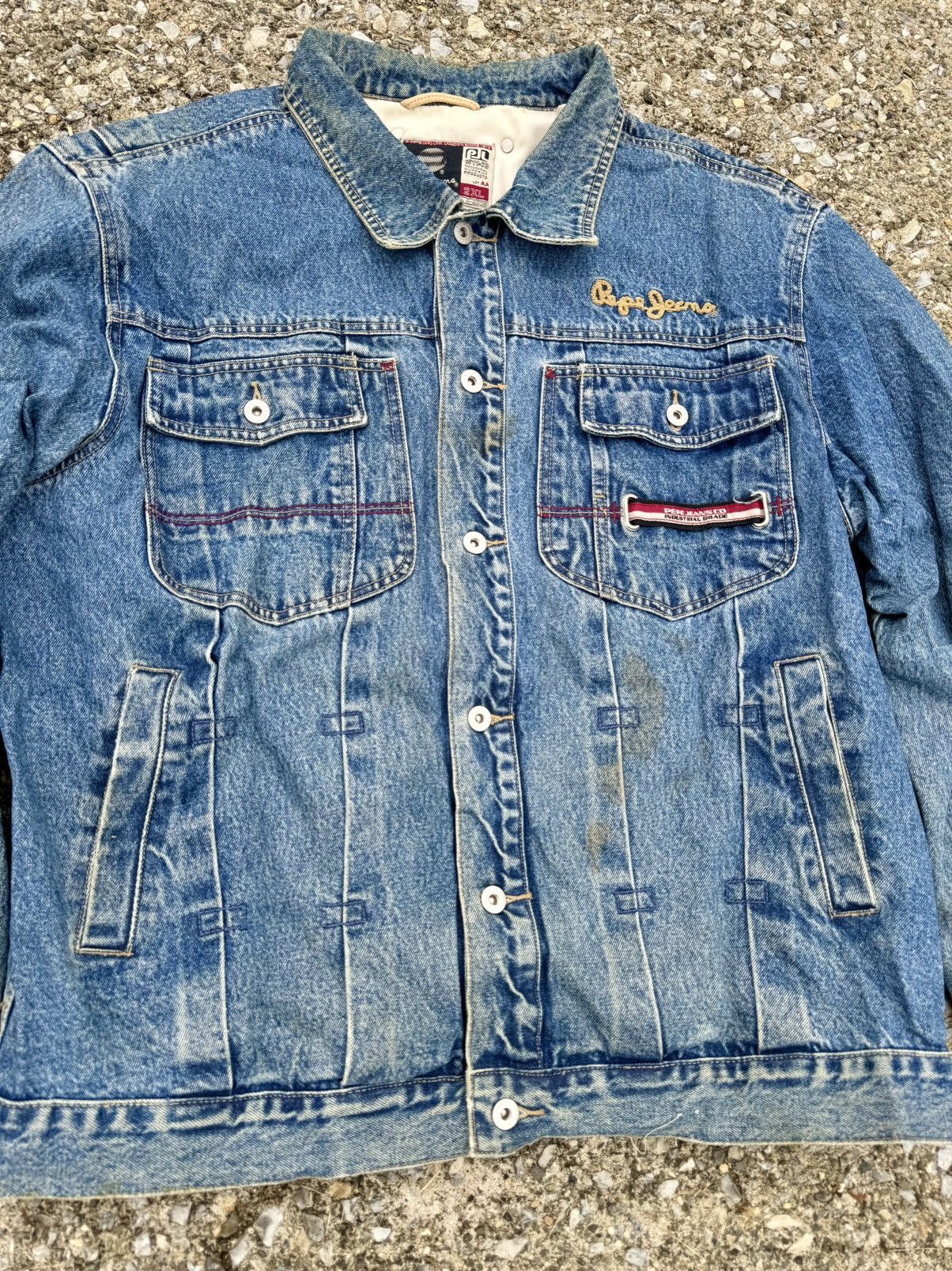 Pepe Jeans × Vintage Pepe Jeans Vintage Y2K 2000’s Denim Jean Jacket Size US XXL / EU 58 / 5 - 8 Thumbnail