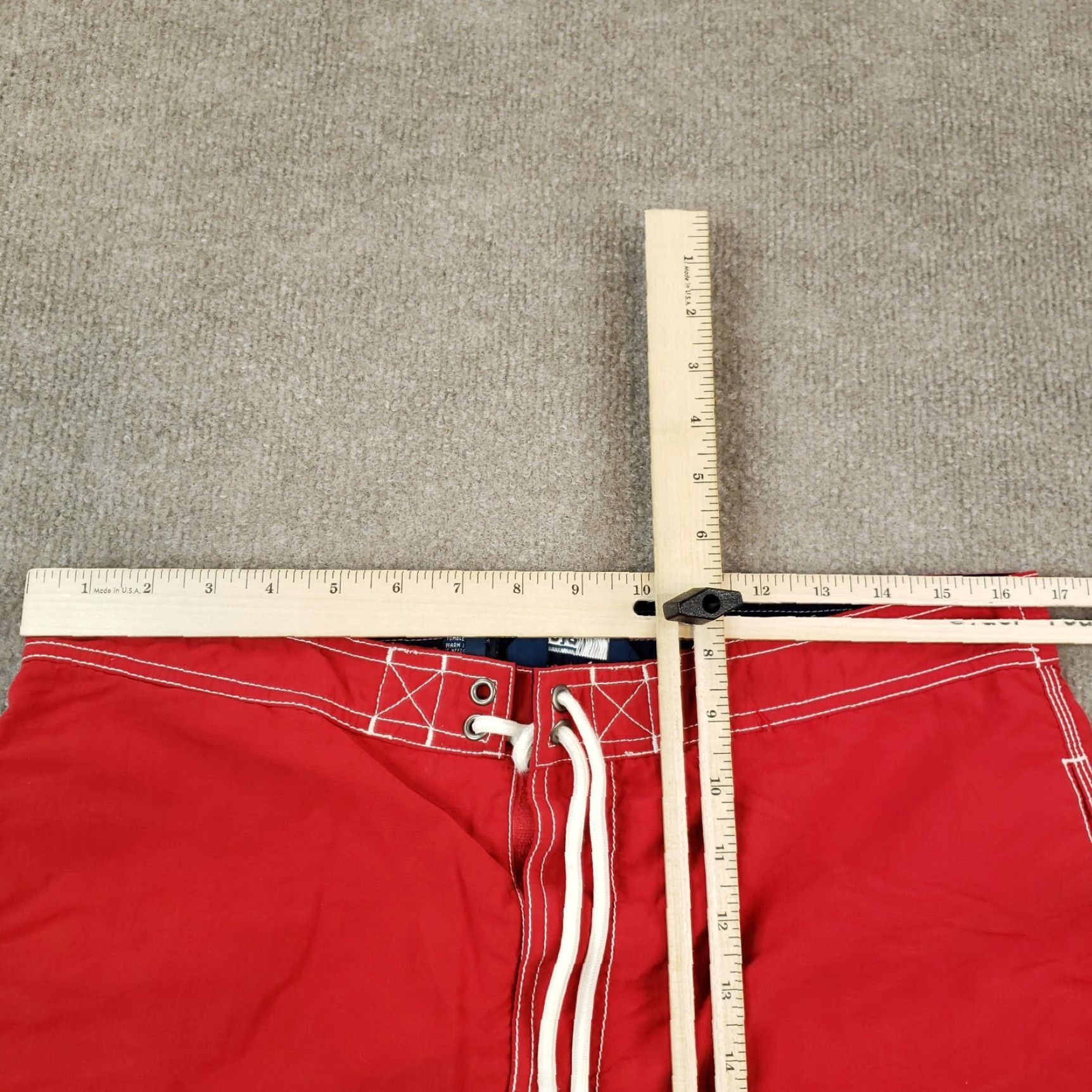 Polo Ralph Lauren VINTAGE Polo Ralph Lauren Board Shorts Mens Large Red Nylon Mesh Lined Drawstring Pockets Swimwear Size US L / EU 52-54 / 3 - 5 Thumbnail