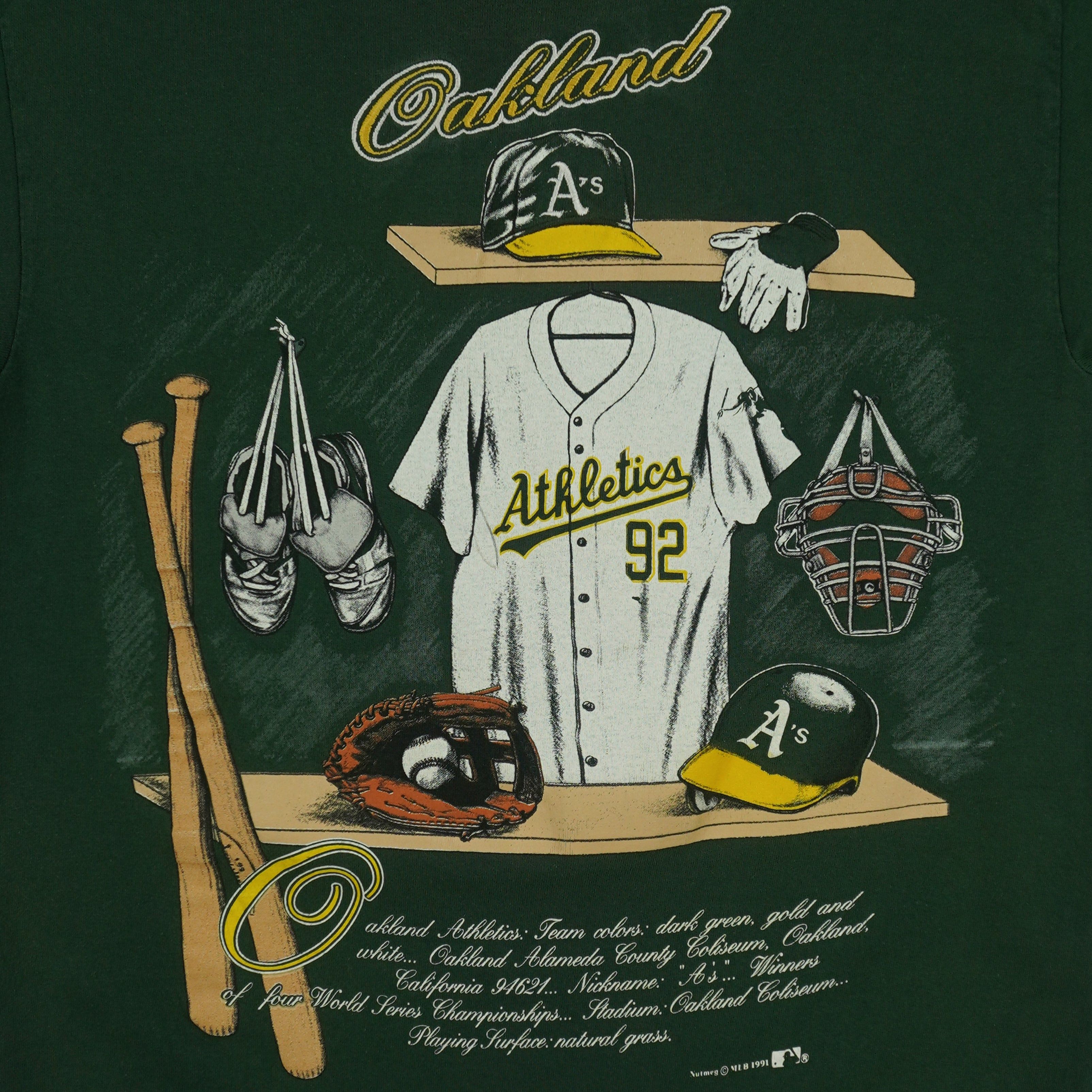Nutmeg MLB - Oakland Athletics Locker Room T-Shirt 1991 Size US M / EU 48-50 / 2 - 3 Thumbnail