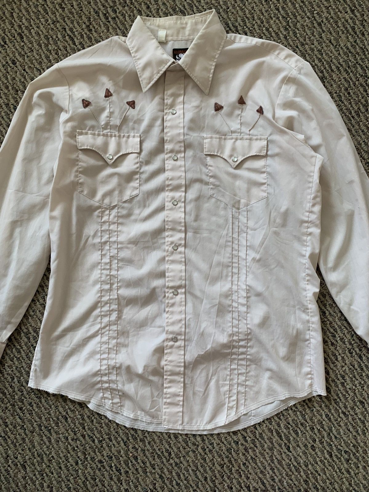 Vintage Vintage 1980s Karman Western Style Pearl Snap Button Up Size US M / EU 48-50 / 2 - 3 Thumbnail