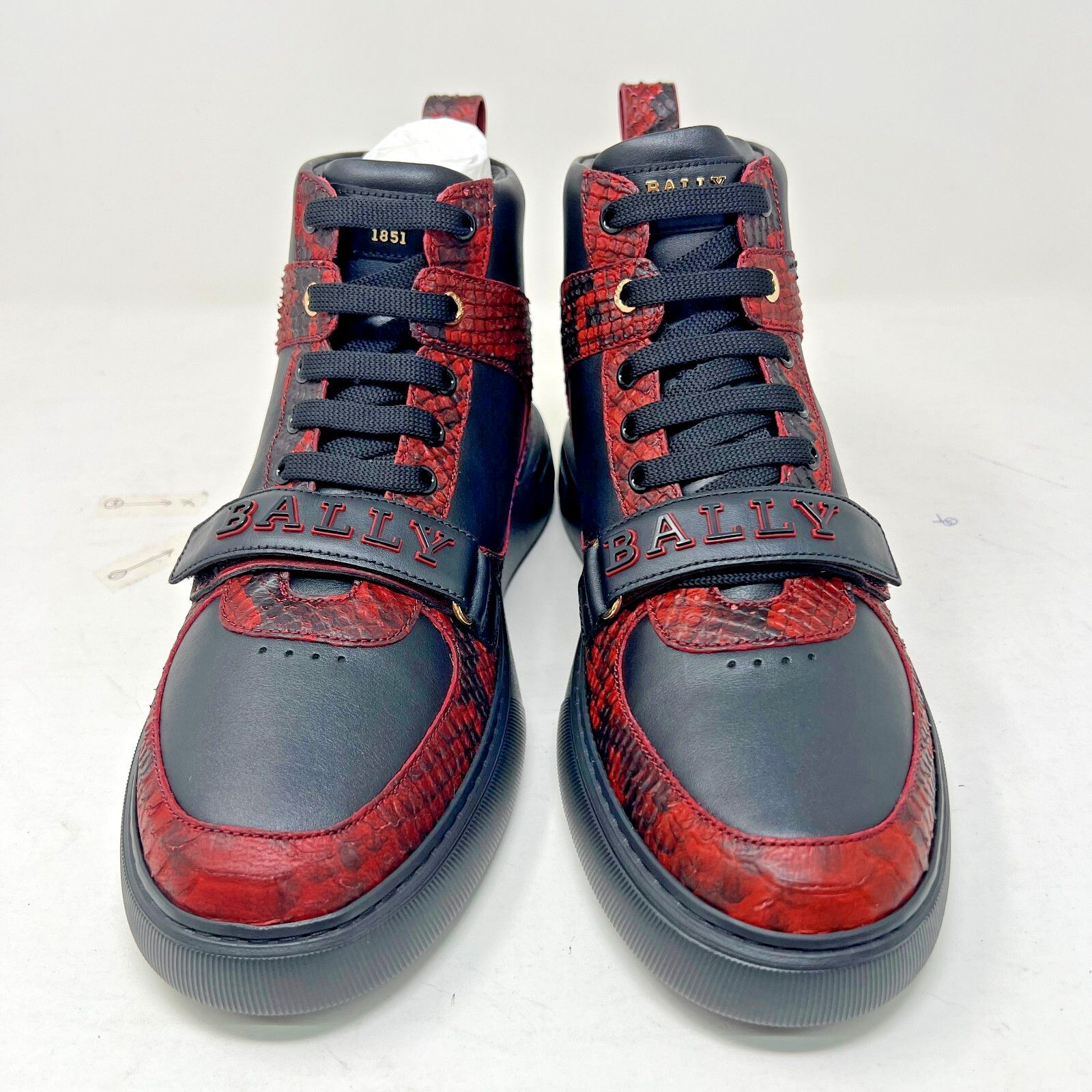 Bally BALLY Merryk Leather High Top Sneakers Red Black US 10 Size US 10 / EU 43 - 7 Thumbnail