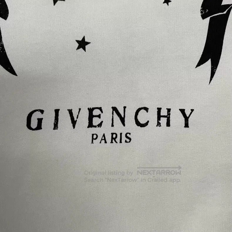Givenchy Givenchy White Star Ribbon Hoodie Size US L / EU 52-54 / 3 - 5 Thumbnail
