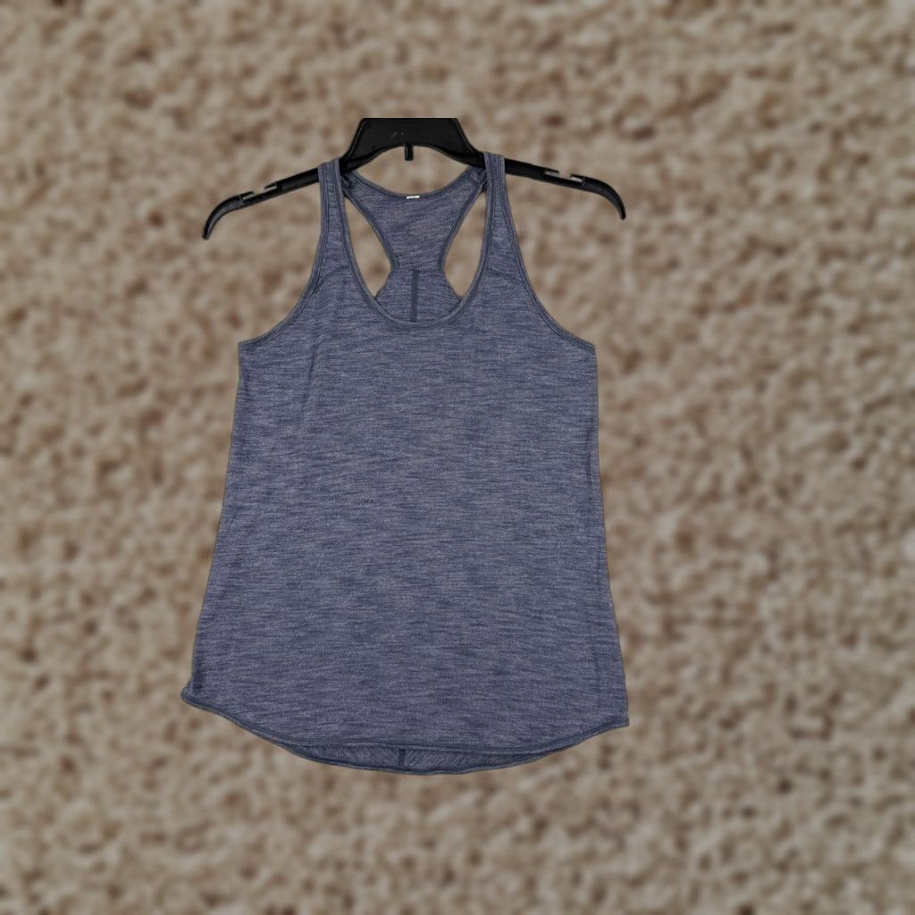 Lululemon Lululemon Shirt Women 4 Blue Heather Essential Tank Luon Fabric Yoga W1NI7S - Casual, Workwear - Sleeveless Racerback Size S / US 4 / IT 40 - 1 Thumbnail