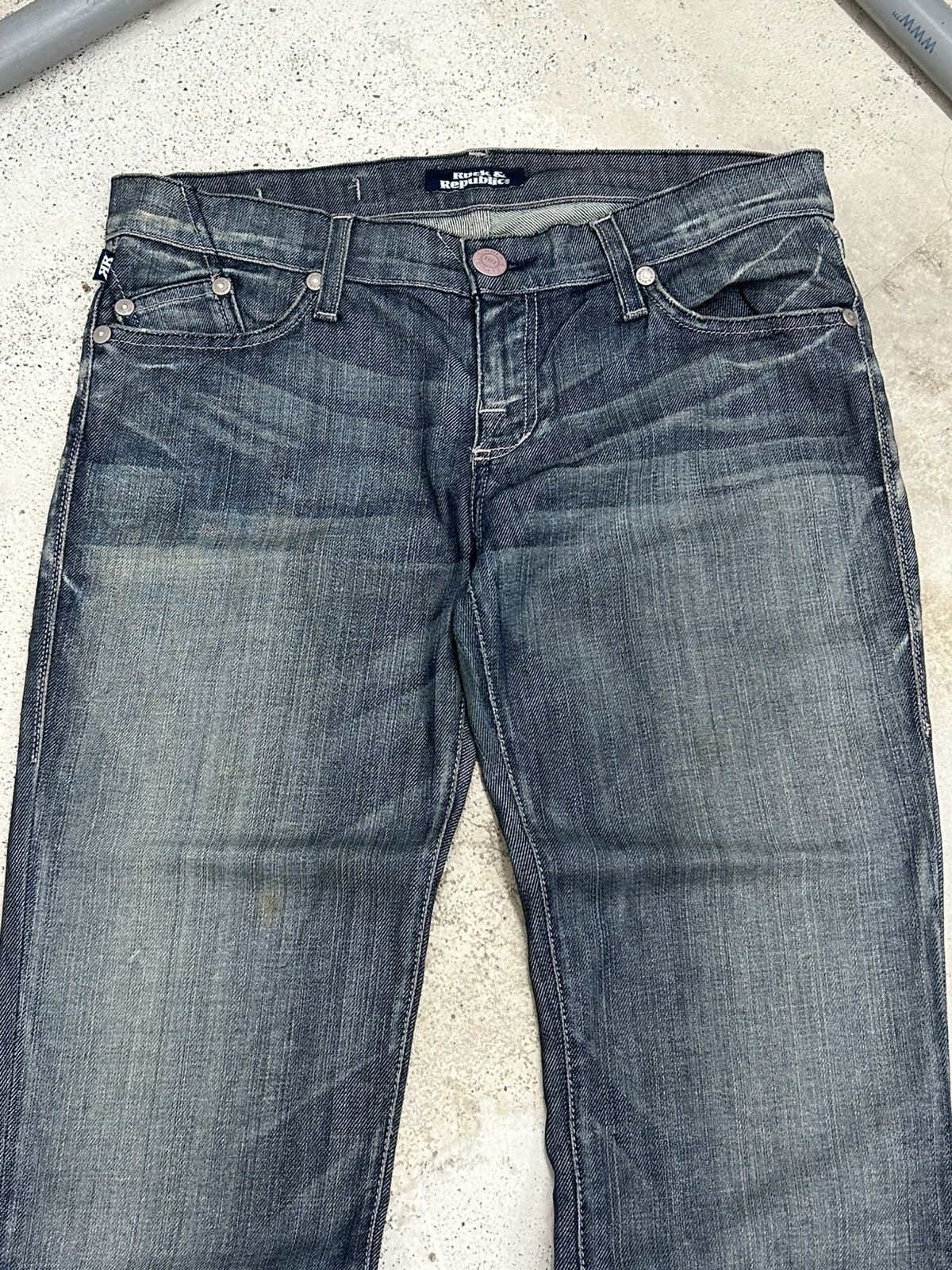 Hysteric Glamour Vintage Extreme Flare Jeans Rock Republic Sanforized Denim Size US 31 - 8 Thumbnail