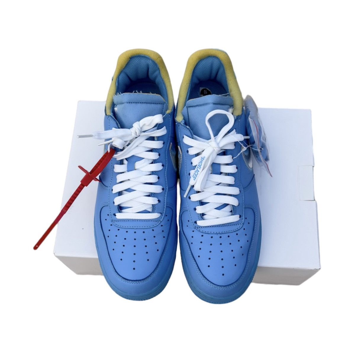 Nike × Off-White Nike Air Force Off White MCA University Blue Size US 10 / EU 43 - 3 Thumbnail