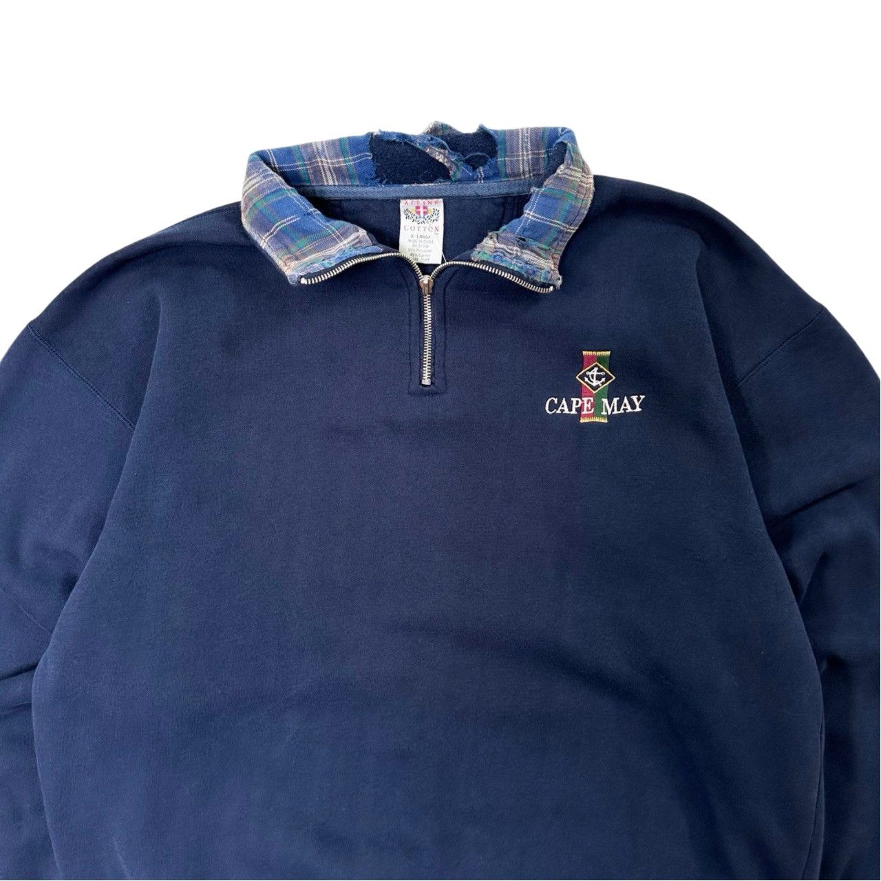 Vintage Vintage 90s Cape May Embroidered Quarter Zip Sweater Size US XL / EU 56 / 4 - 2 Thumbnail