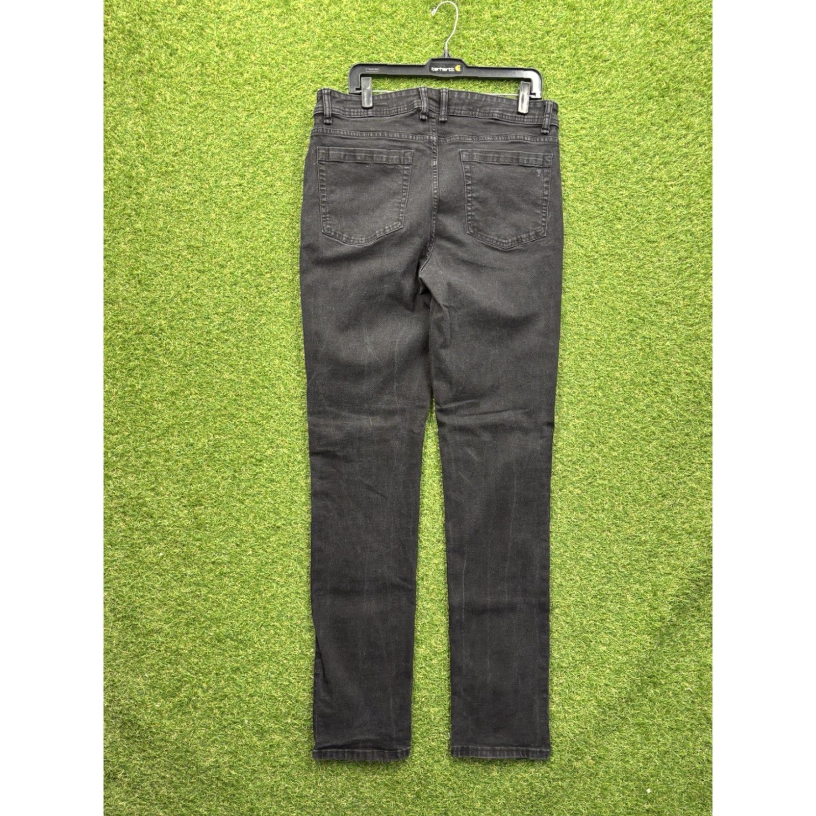 The Perfect Jean NYC Jeans Mens 36x36 Slim Thick Black Denim Stretch Flex Mid Rise 5-Pocket Style Straight