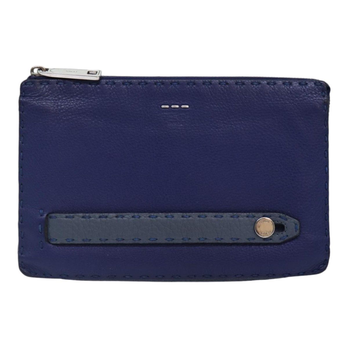 Fendi Selleria Blue Leather Clutch Bag (Pre-Owned) Size ONE SIZE - 1 Thumbnail