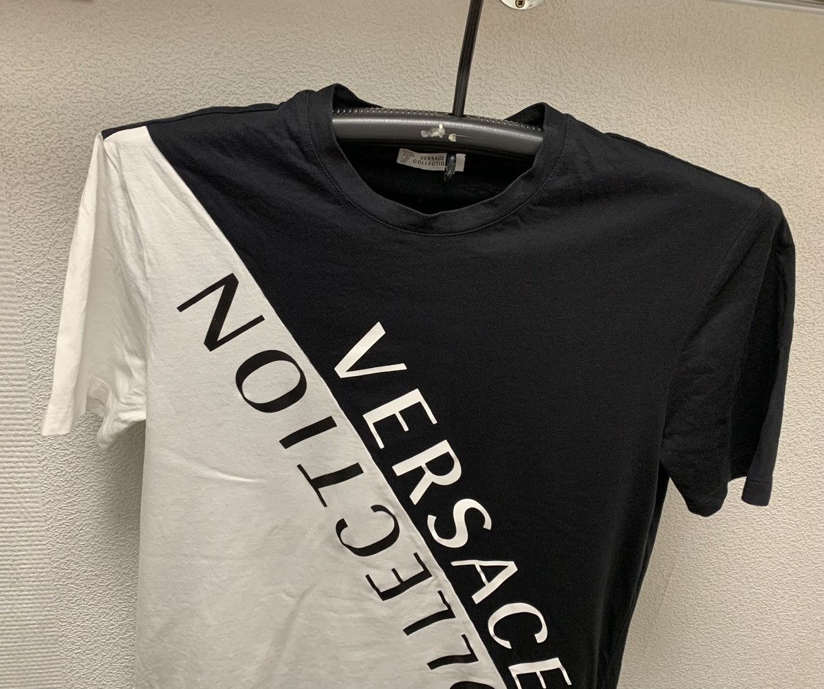 Versace Versace collection big logo striped t-shirt M sz Size US M / EU 48-50 / 2 - 2 Thumbnail