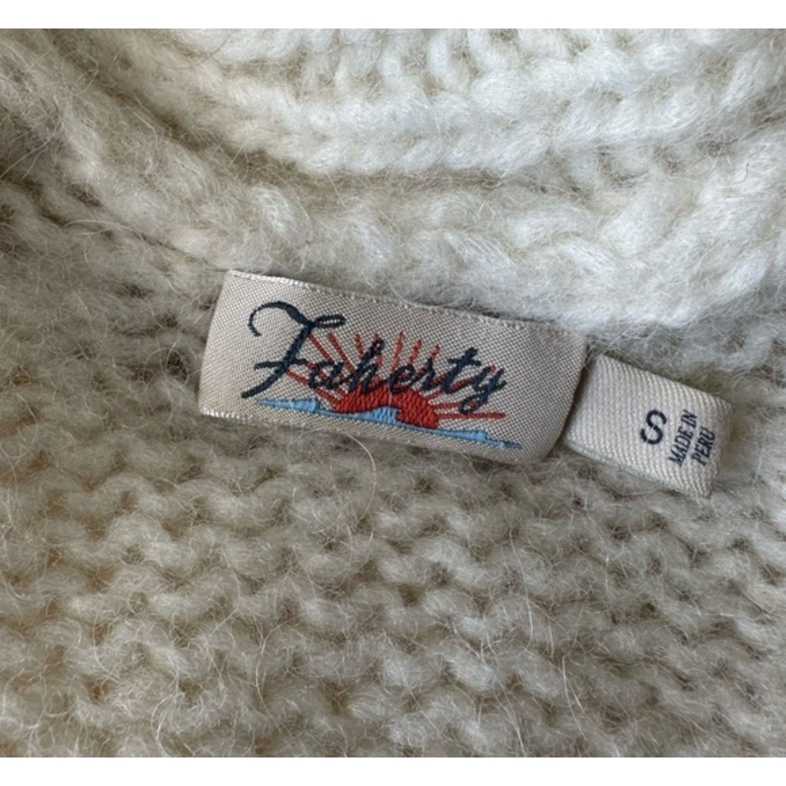 Faherty Faherty Winter Frost Line In Superfine Alpaca Cardigan Wool Size S / US 4 / IT 40 - 6 Thumbnail
