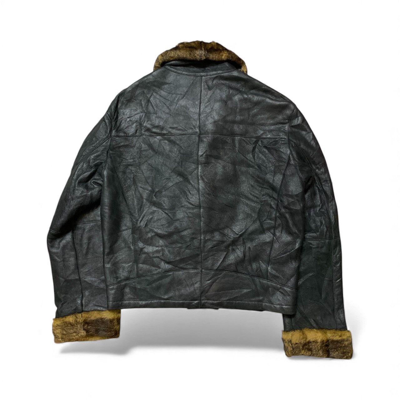 Giorgio Armani Vintage GIORGIO ARMANI LEATHER RYDERS SHEARLING Size US M / EU 48-50 / 2 - 2 Thumbnail