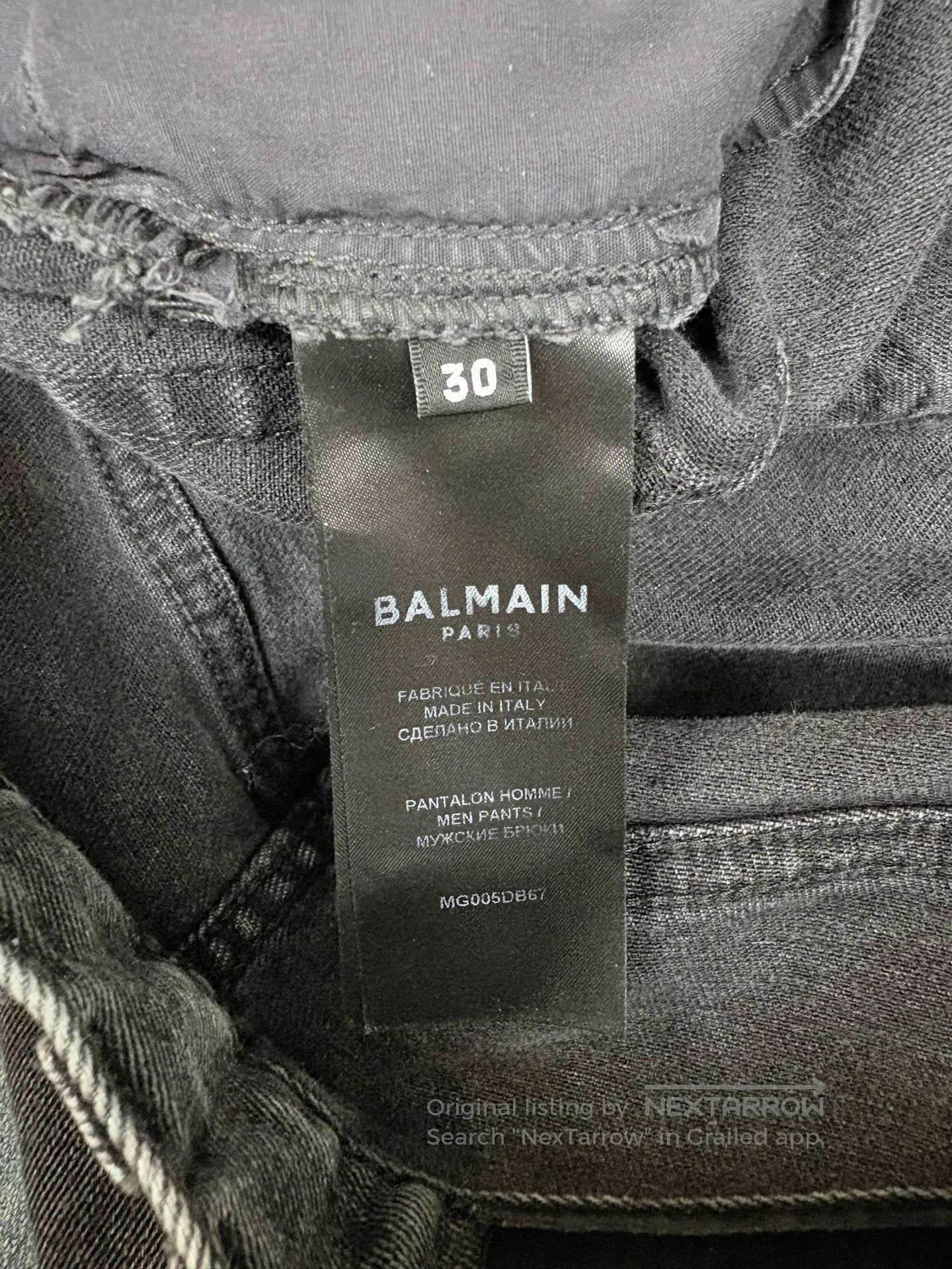 Balmain Balmain Washed Distressed Patchwork Jeans. Size US 30 / EU 46 - 4 Thumbnail
