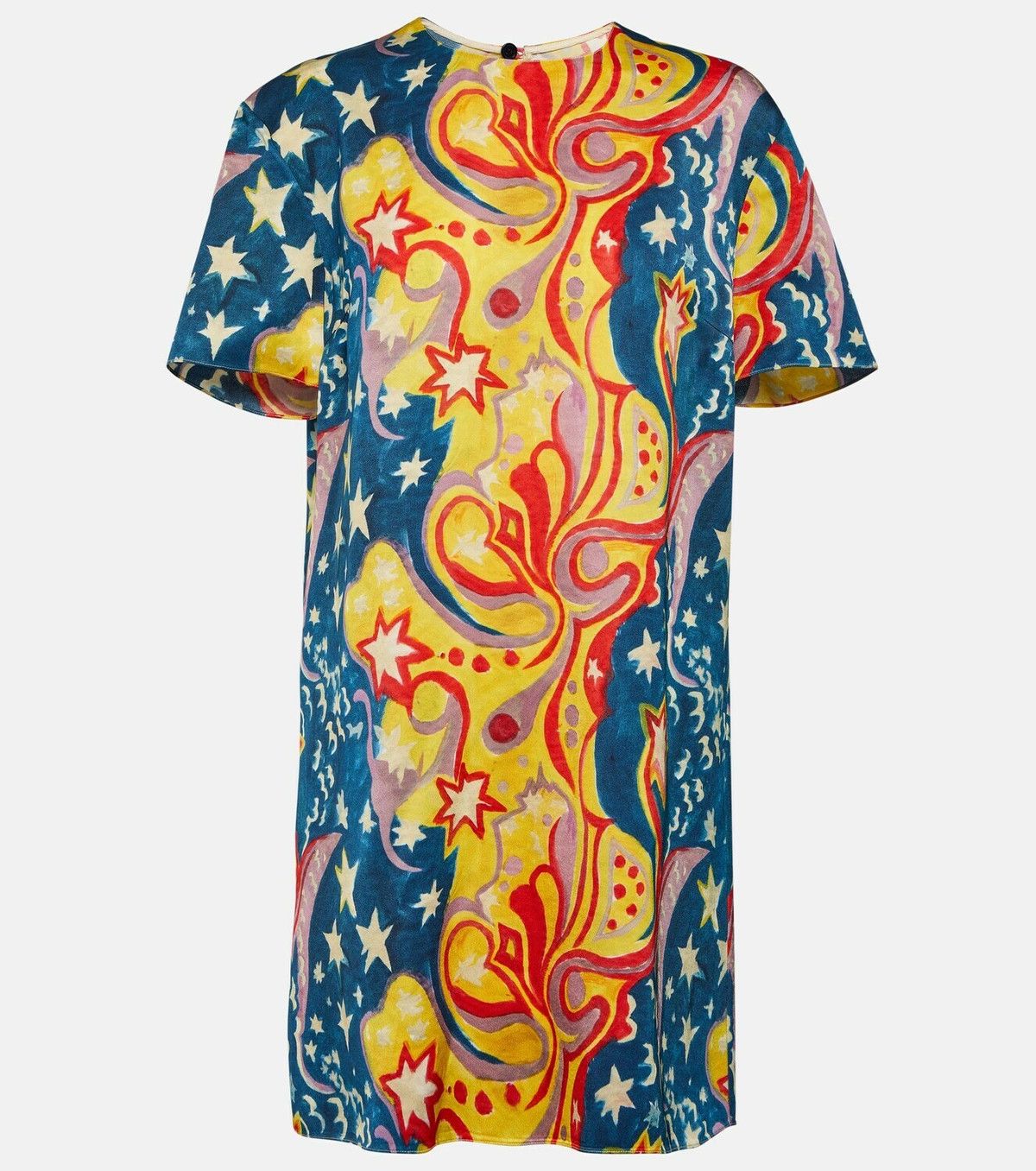 Marni o1y1025 Crewneck Mini Dress in Multicolor Size XS / US 0-2 / IT 36-38 - 1 Thumbnail