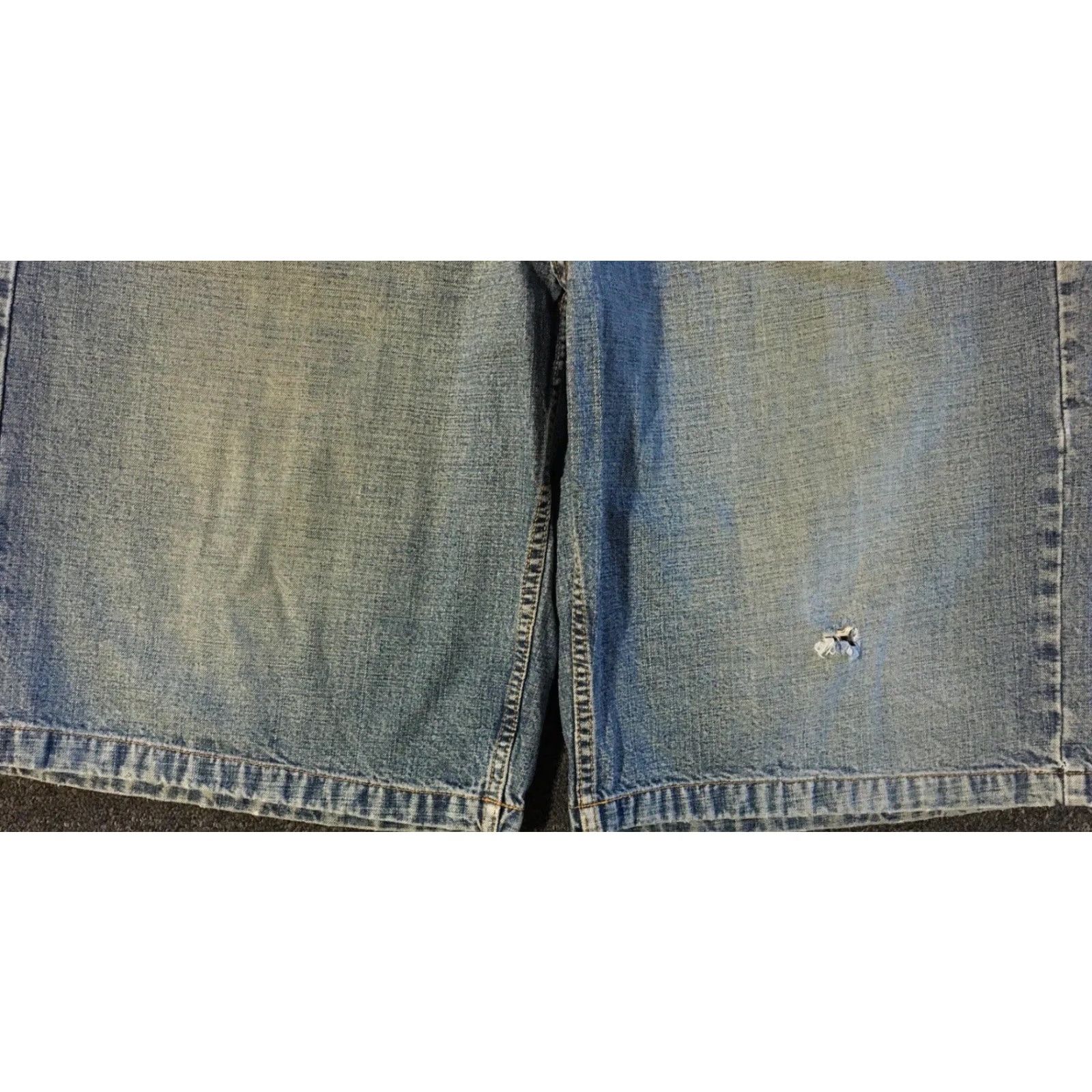 JNCO VINTAGE Anchor Blue Baggy Jean Shorts 38 Distressed 90s Grunge Skate Jnco Denim Mens Blue Size US 38 / EU 54 - 7 Thumbnail